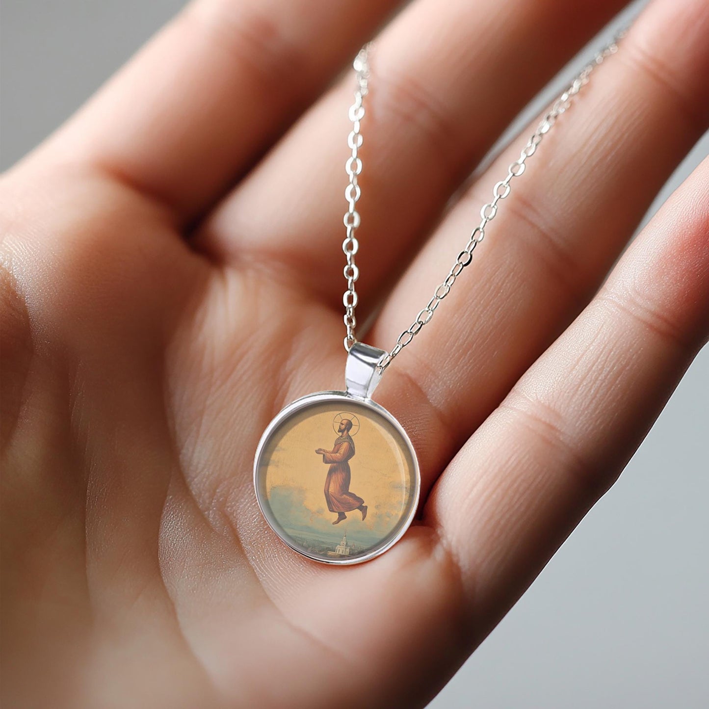 St. Joseph of Cupertino Necklace Religious Medal Pendant