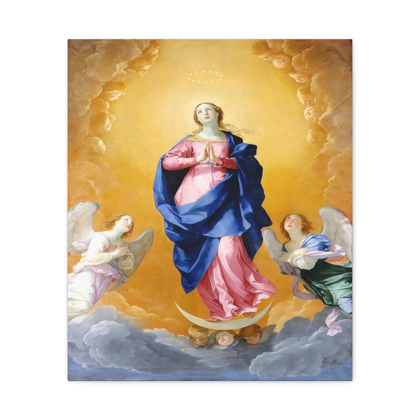 Ready To Hang - Mother Mary Immaculate Conception Our Lady Catholic Canvas Wall Art, Christian Decor