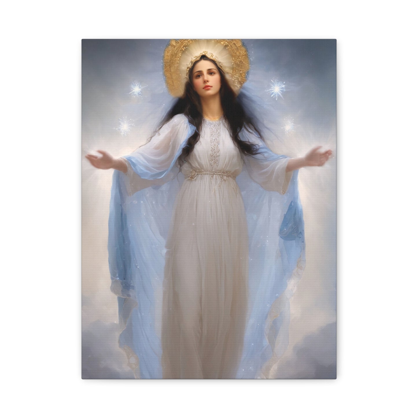 Ready to Hang - Our Lady of Stars Virgin Mary Catholic Canvas Wall Art, Christian Decor