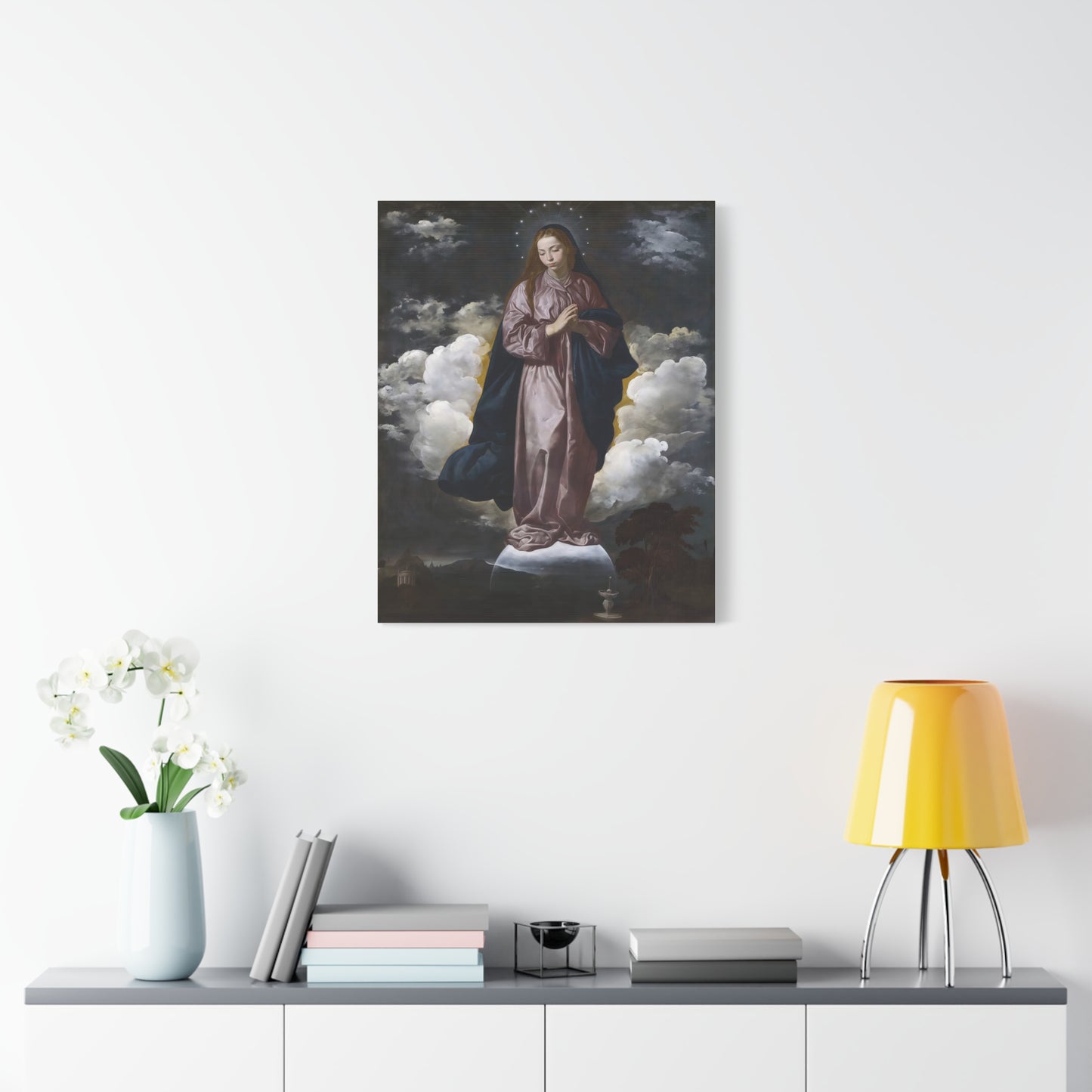 Ready To Hang - Mary Immaculate Conception Catholic Canvas Wall Art, Christian Decor
