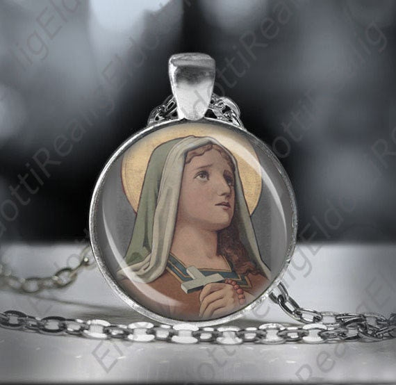 St. Lydwina Euphori Catholic Necklace Christian Medal Pendant Patron Saint Religious Jewelry
