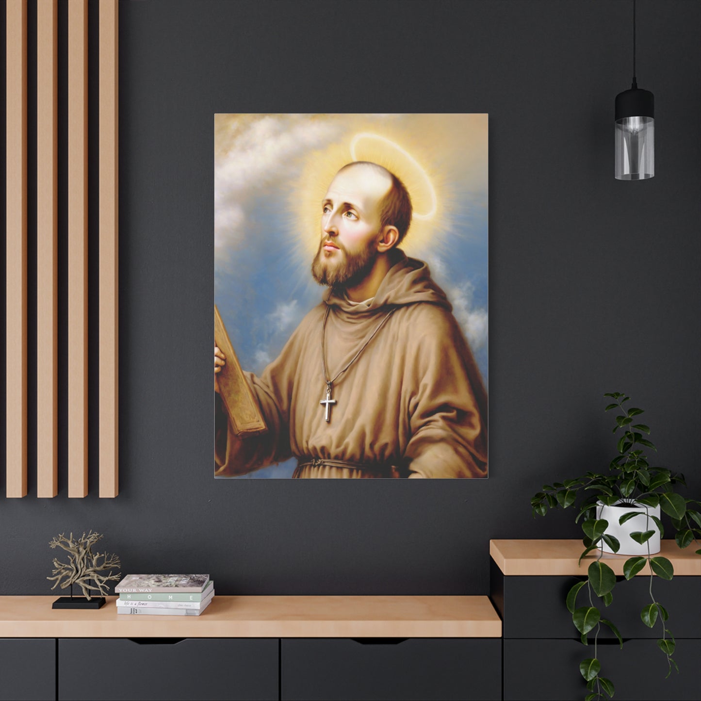 St. Francis de Sales Catholic Canvas Wall Art, Christian Decor