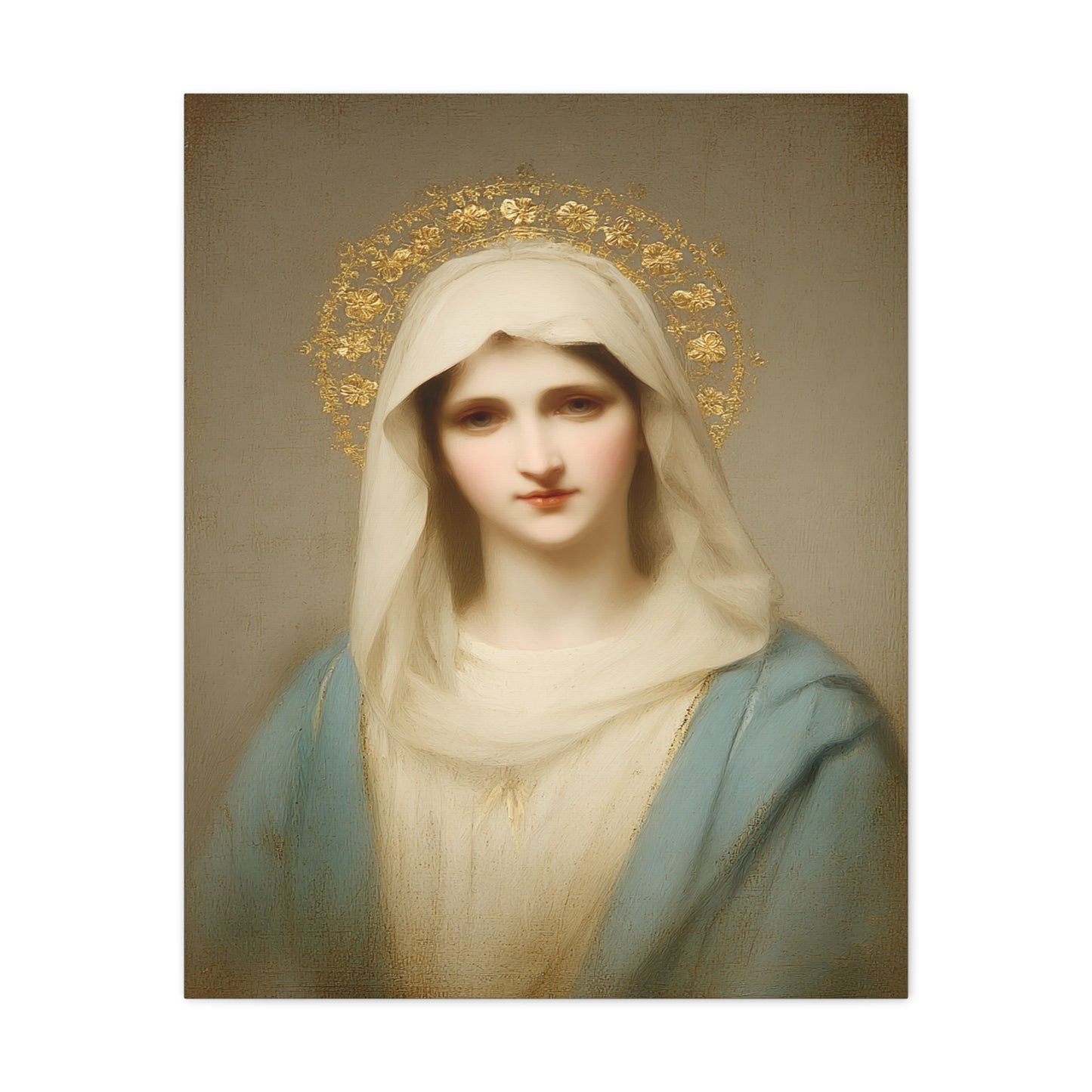 Holy Mother Mary Catholic Canvas Wall Art, Christian Decor
