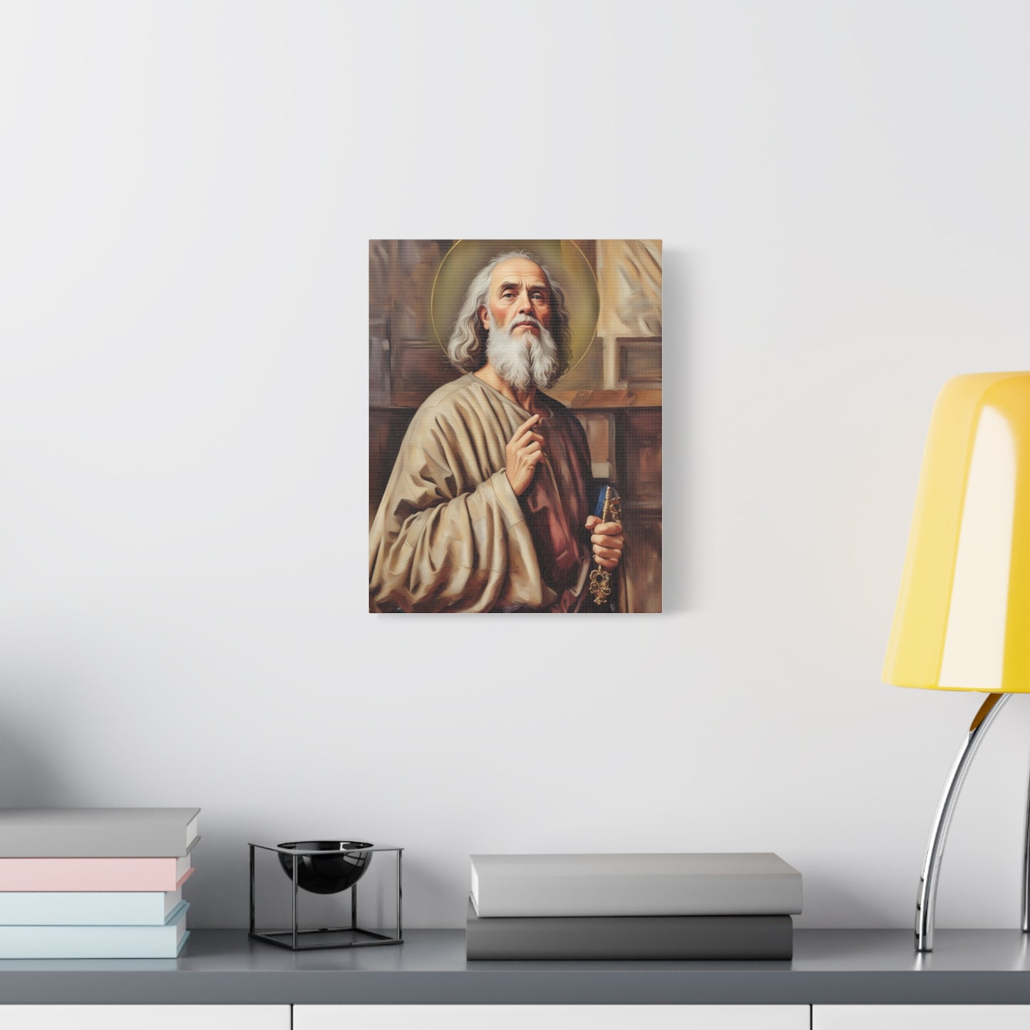 Ready to Hang - St. Peter the Apostle Catholic Canvas Wall Art, Christian Decor