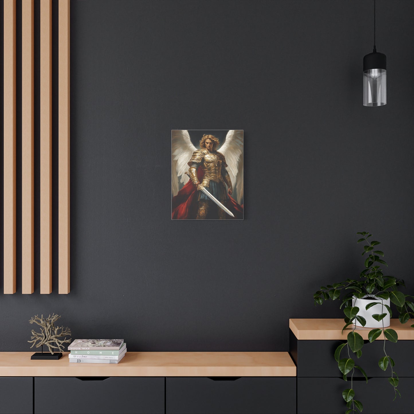 Archangel Michael Catholic digital print Canvas Print, Catholic Decor Wall, Gift Religious Christian