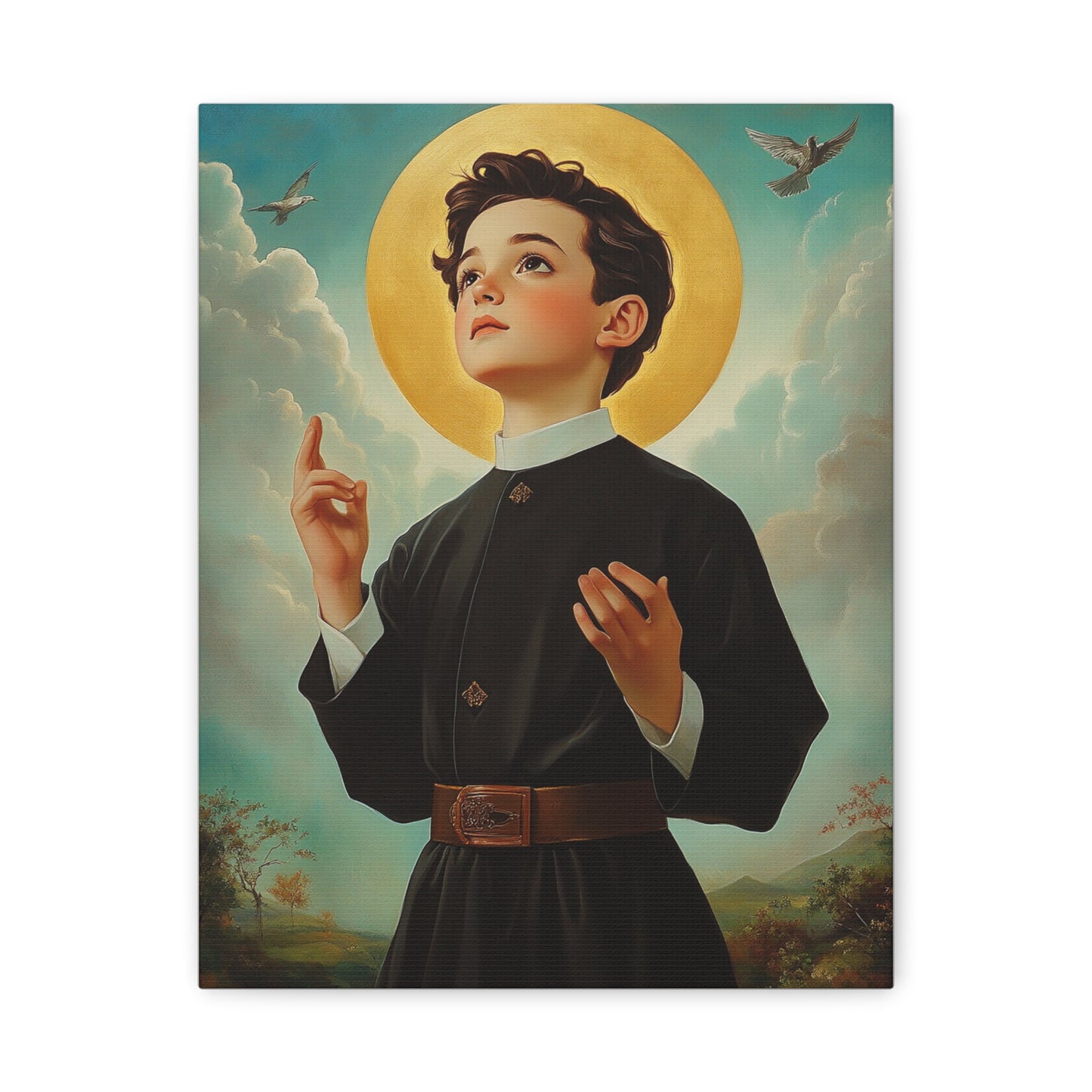 St. Dominic Savio Catholic Canvas Wall Art, Christian Decor