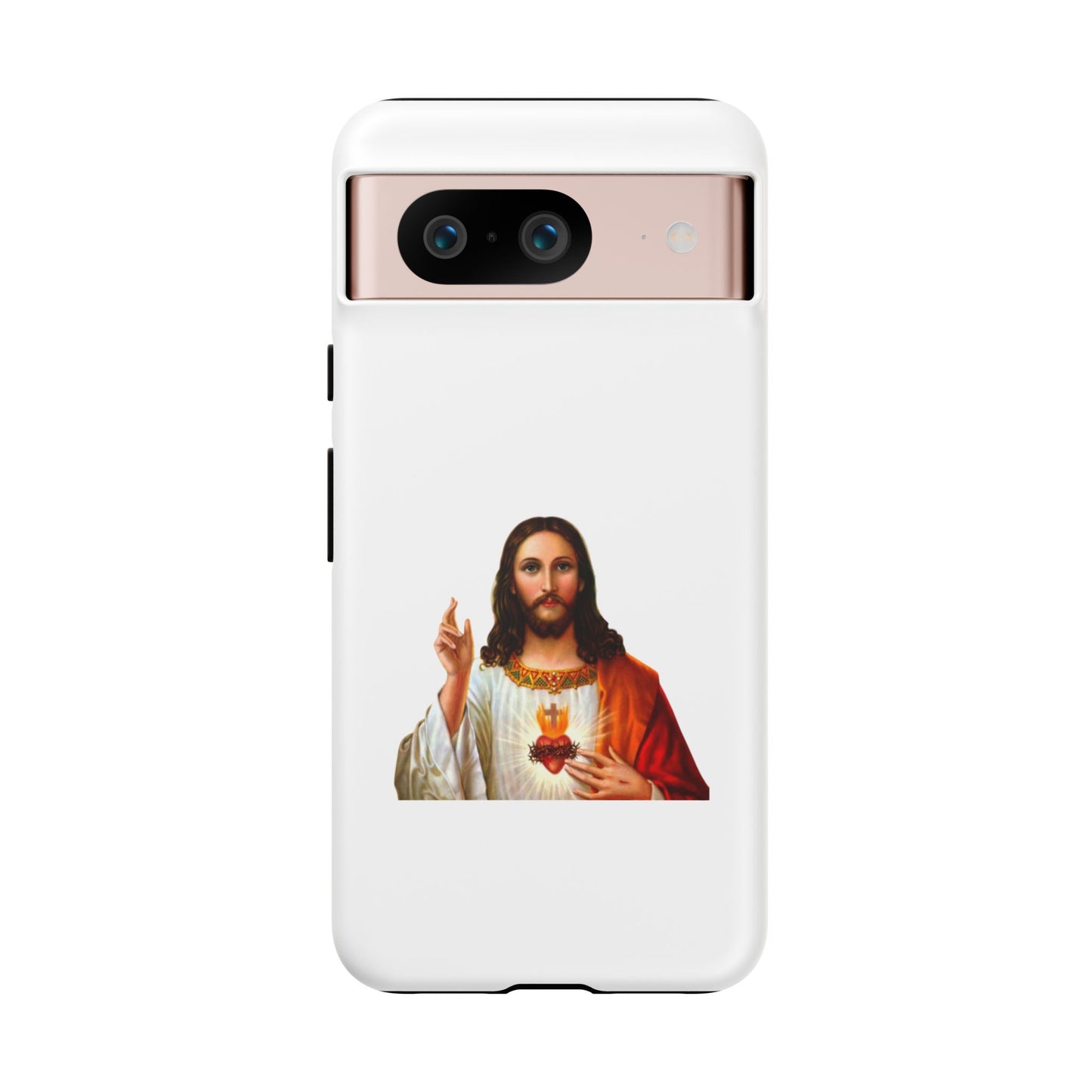 Artistic Phone Case Featuring Jesus, Tough Phone Case, Christian Gift, Religious Phone Cover, Inspirational Phone Accessory, Unique Jesus