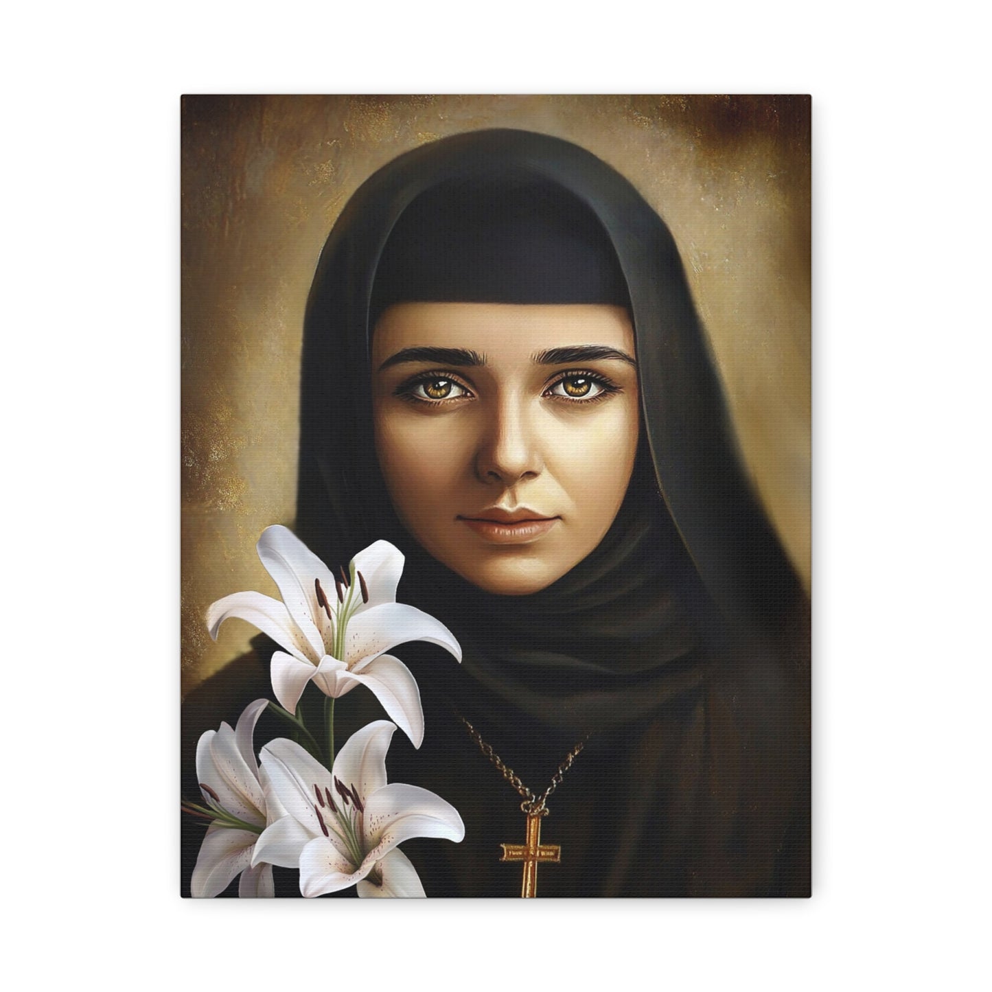Ready To Hang - St. Rafqa Rebecca Catholic Canvas Wall Art, Christian Decor