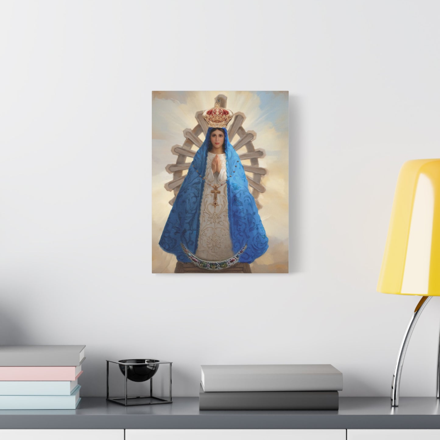 Ready to Hang - Our Lady of Lujan Virgin Mary Catholic Canvas Wall Art, Christian Decor