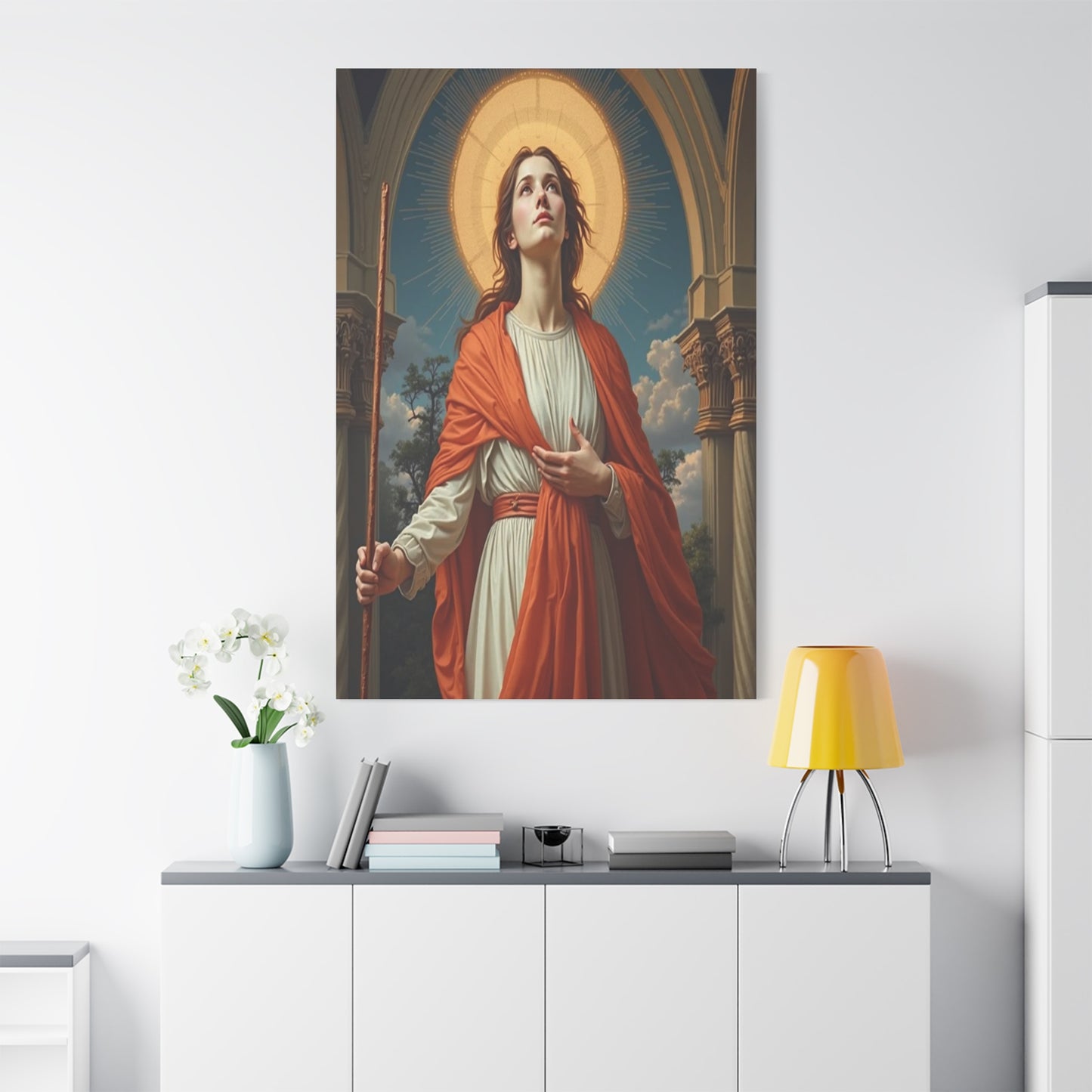 St Bibiana Canvas Print, Catholic Decor Wall, Gift Religious Christian