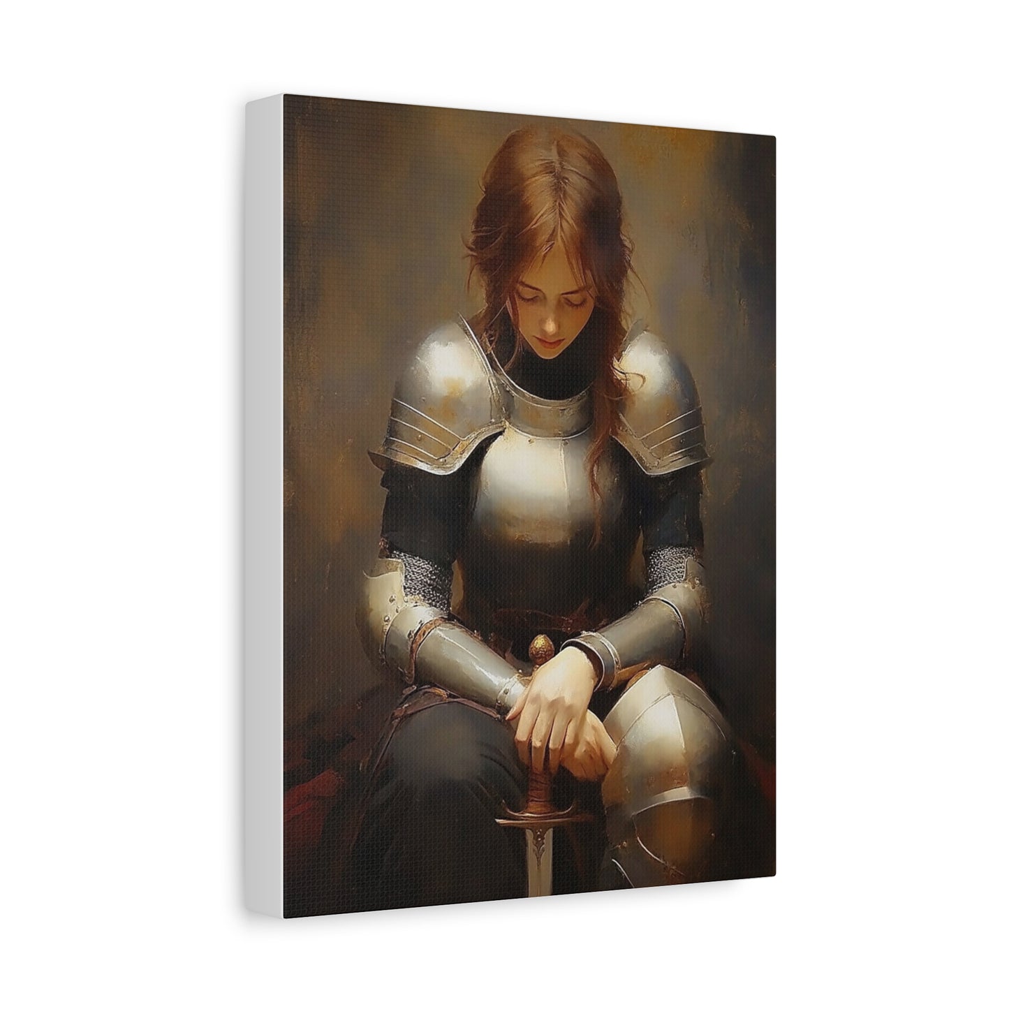 St. Joan of Arc Patron Catholic Canvas Wall Art, Christian Decor