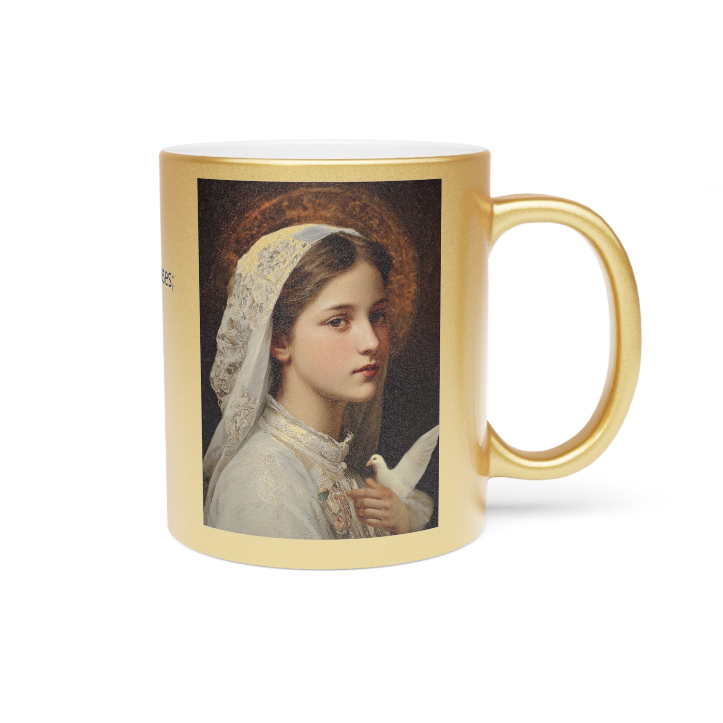 St Maria Goretti with White Veil Mug for Faithful Mornings, Scripture 11oz Mug, Gift for Friends, Religious Decor, Christian Coffee Mug