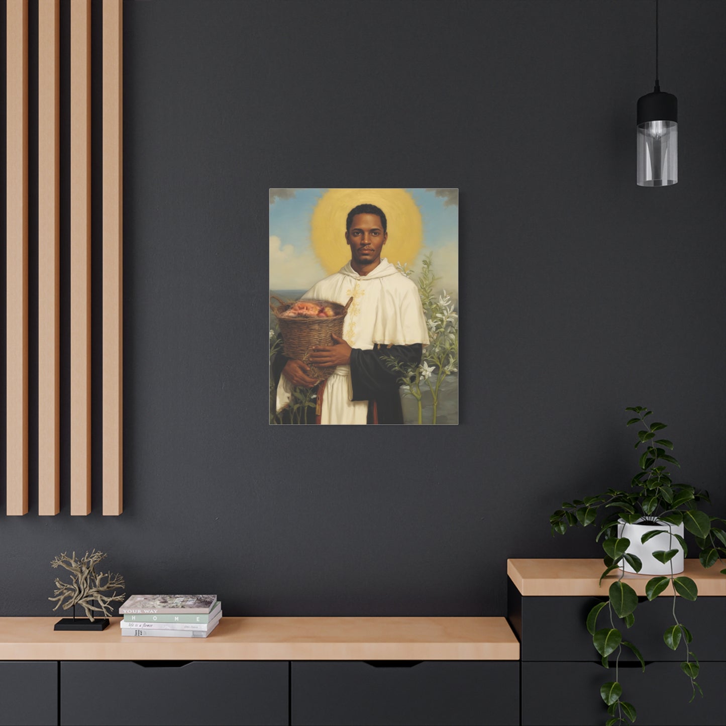 Ready To Hang - St. Martin de Porres Catholic Canvas Wall Art, Christian Decor