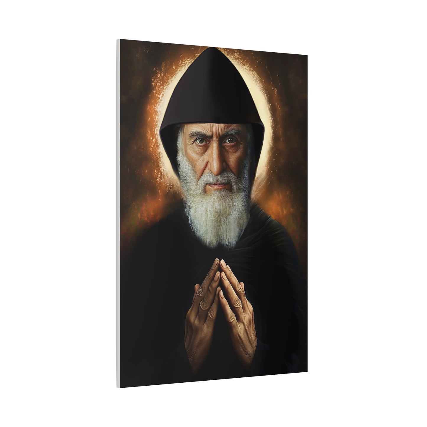 St. Charbel Makhlouf Catholic Canvas Wall Art, Christian Decor