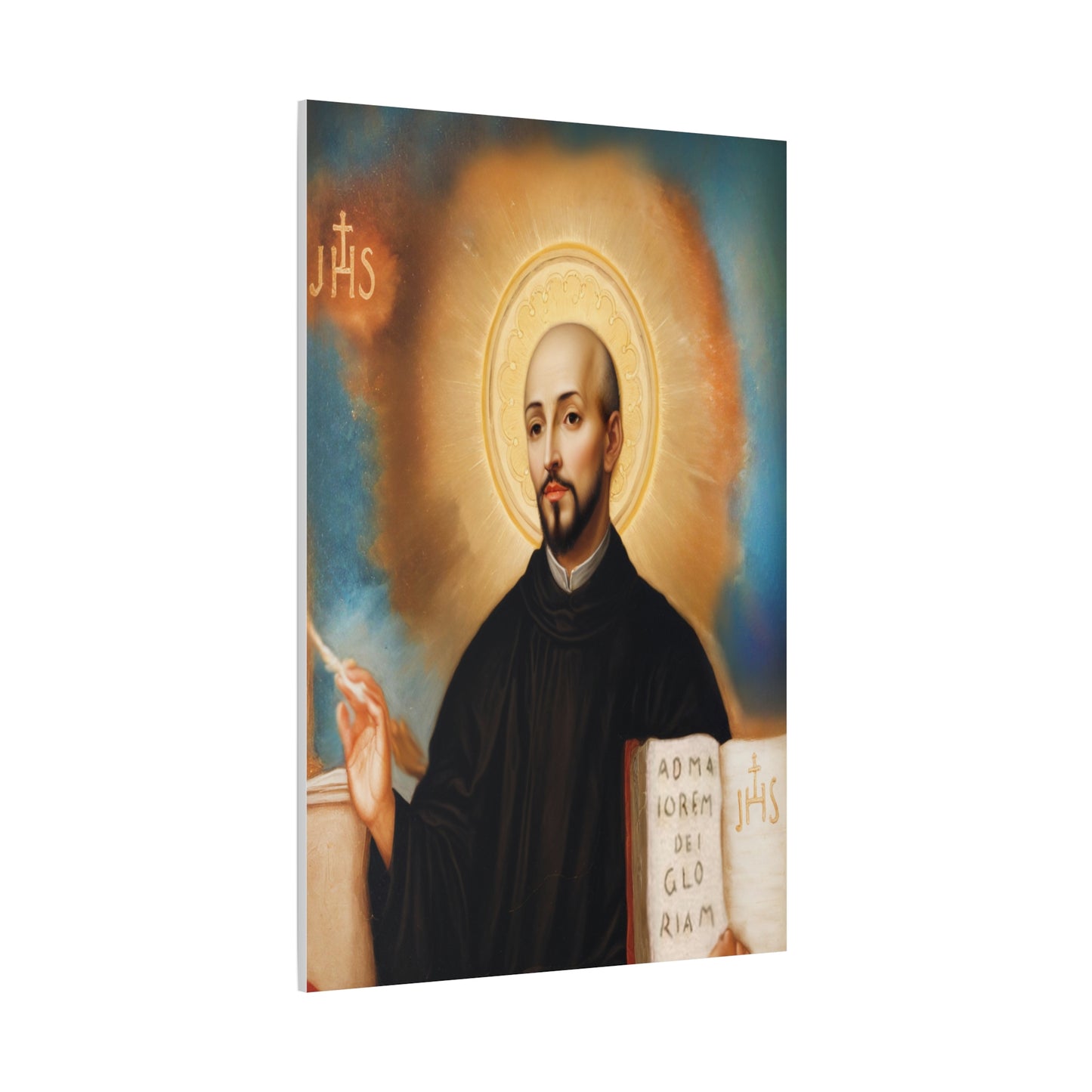 St. Ignatius of Loyola Catholic Canvas Wall Art, Christian Decor