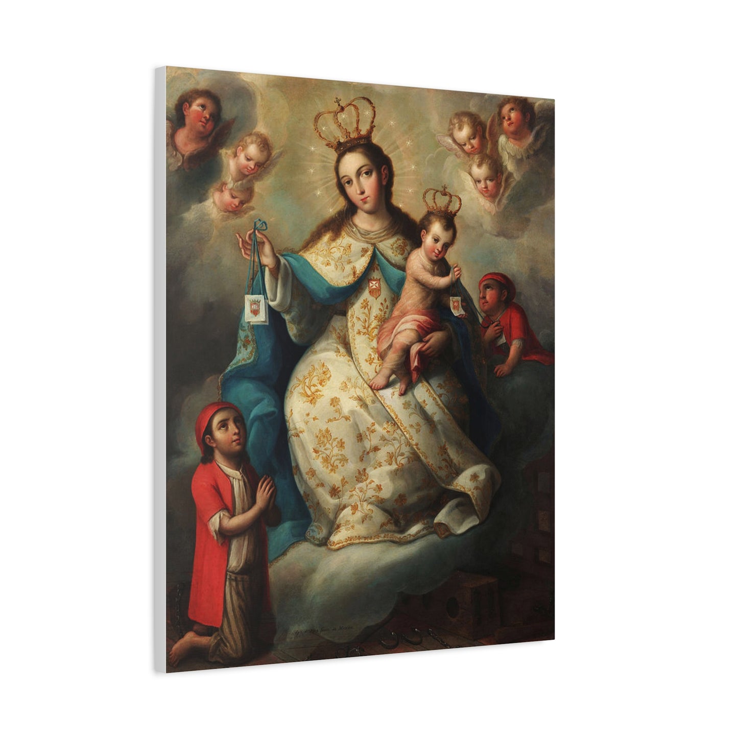 Virgin of Mercyu Catholic HQ Print on Canvas Ready To Hang - Virgin Mary Canvas