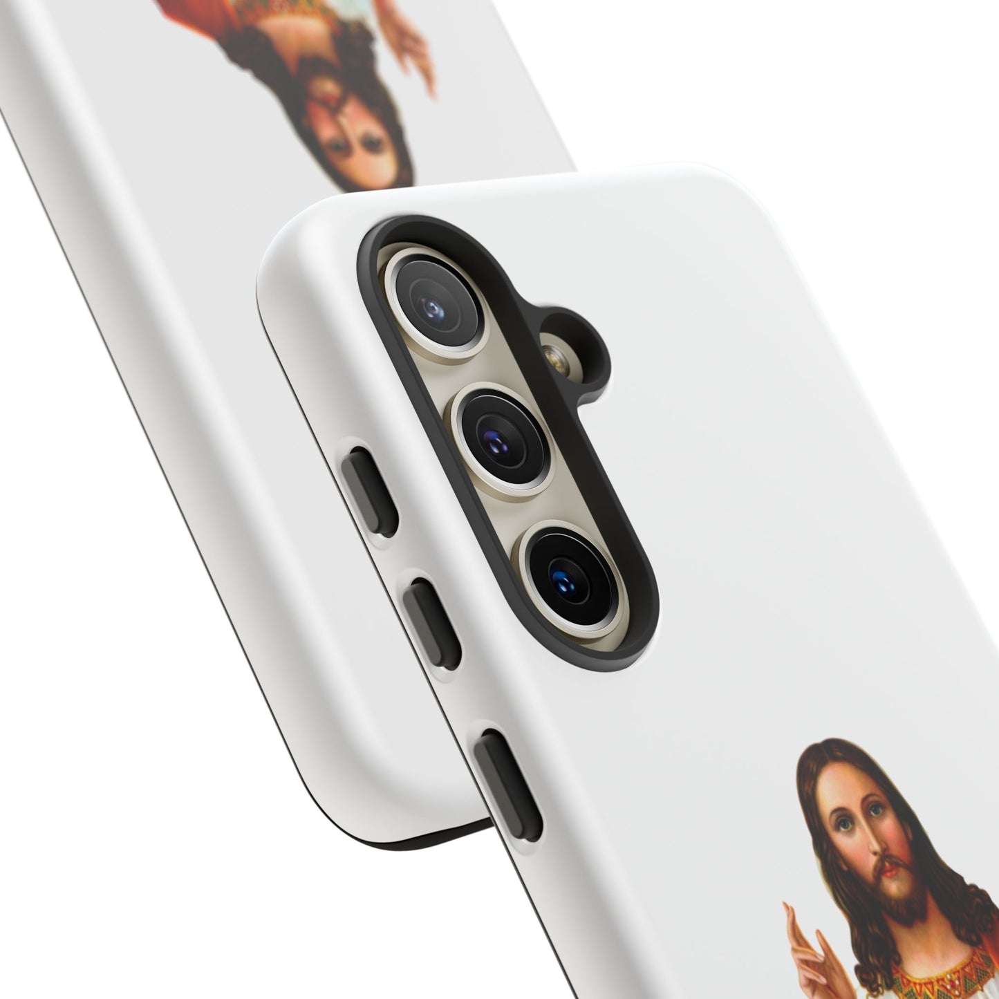 Artistic Phone Case Featuring Jesus, Tough Phone Case, Christian Gift, Religious Phone Cover, Inspirational Phone Accessory, Unique Jesus