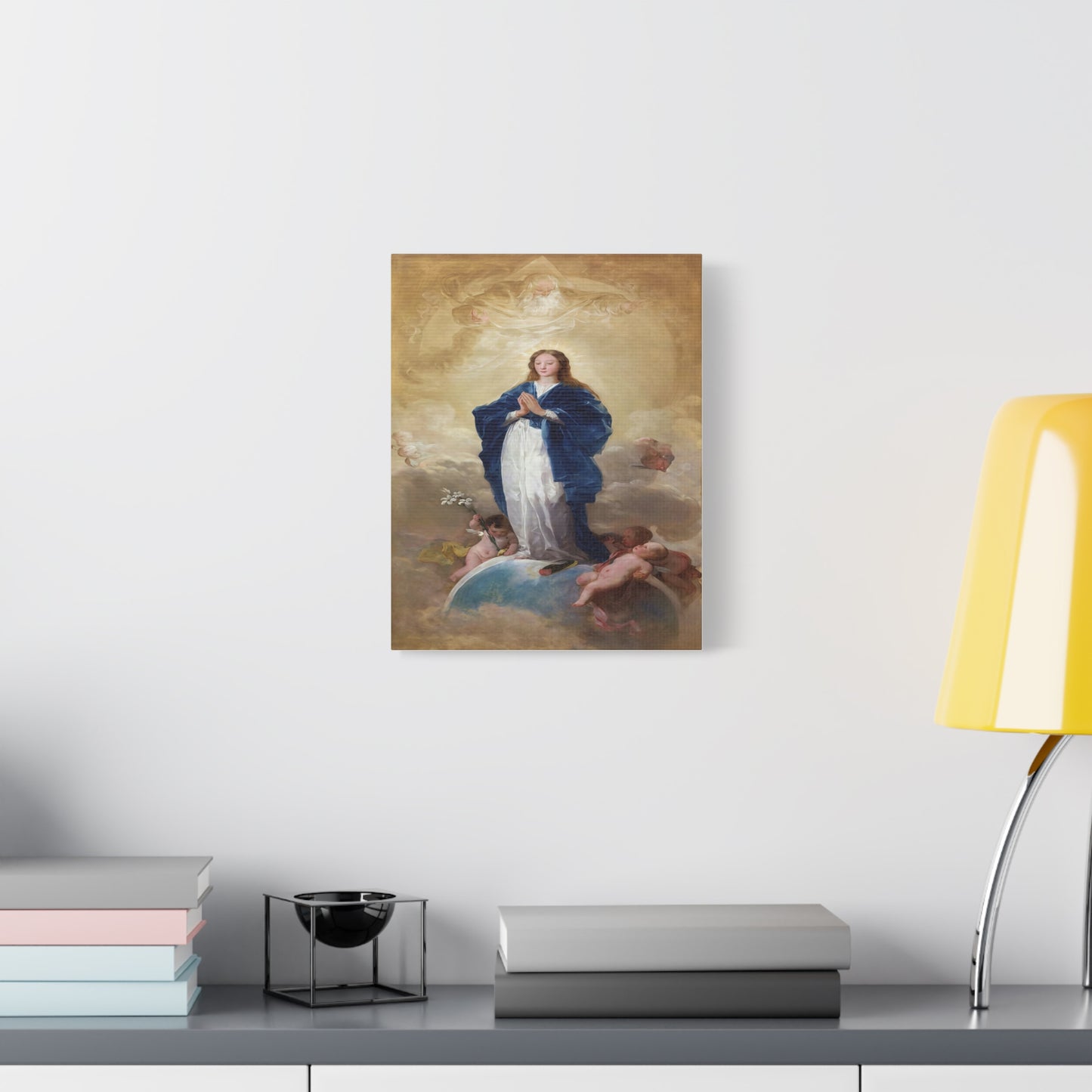 Ready To Hang - Mother Mary Immaculate Conception Catholic Canvas Wall Art, Christian Decor