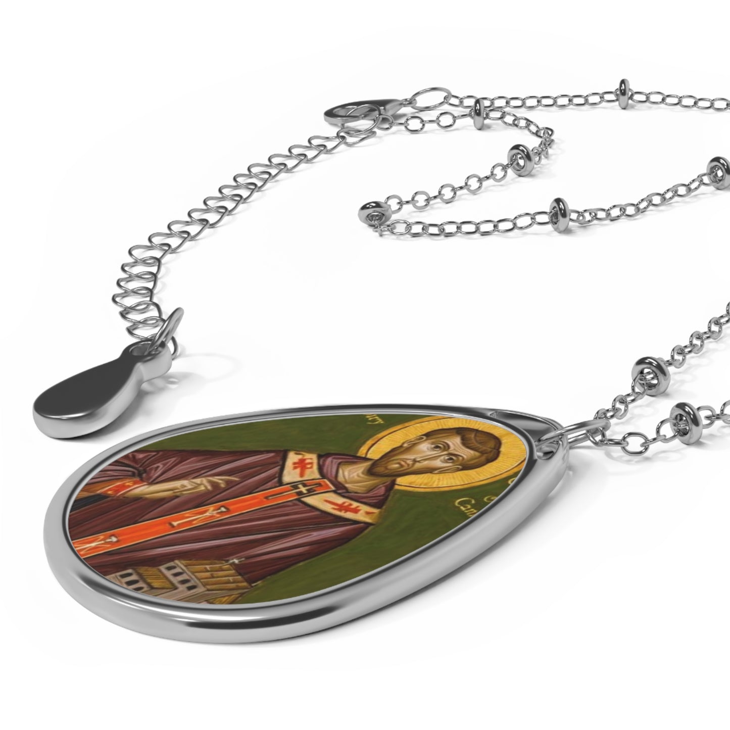 Augustine of Canterbury Catholic Necklace Drop Pendant