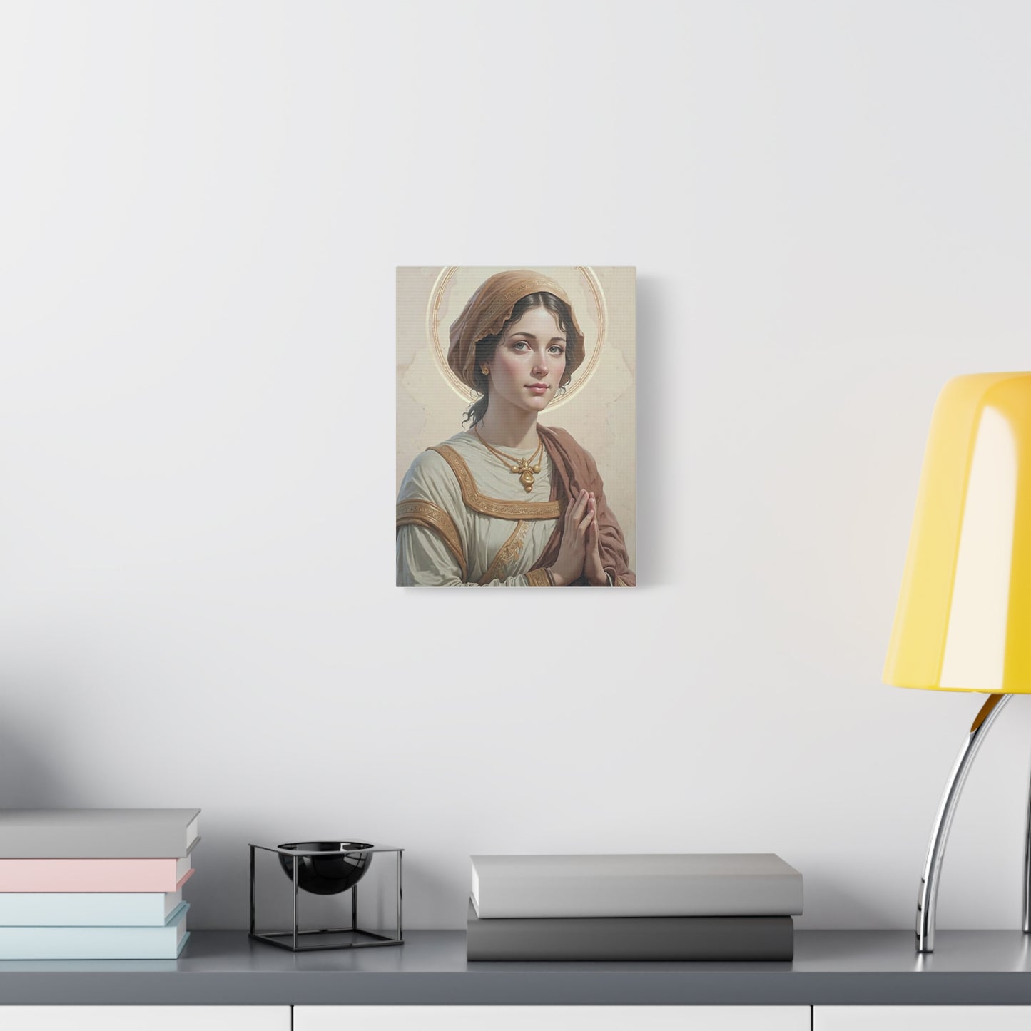 St. Flavia Domitilla Catholic Canvas Wall Art, Christian Decor