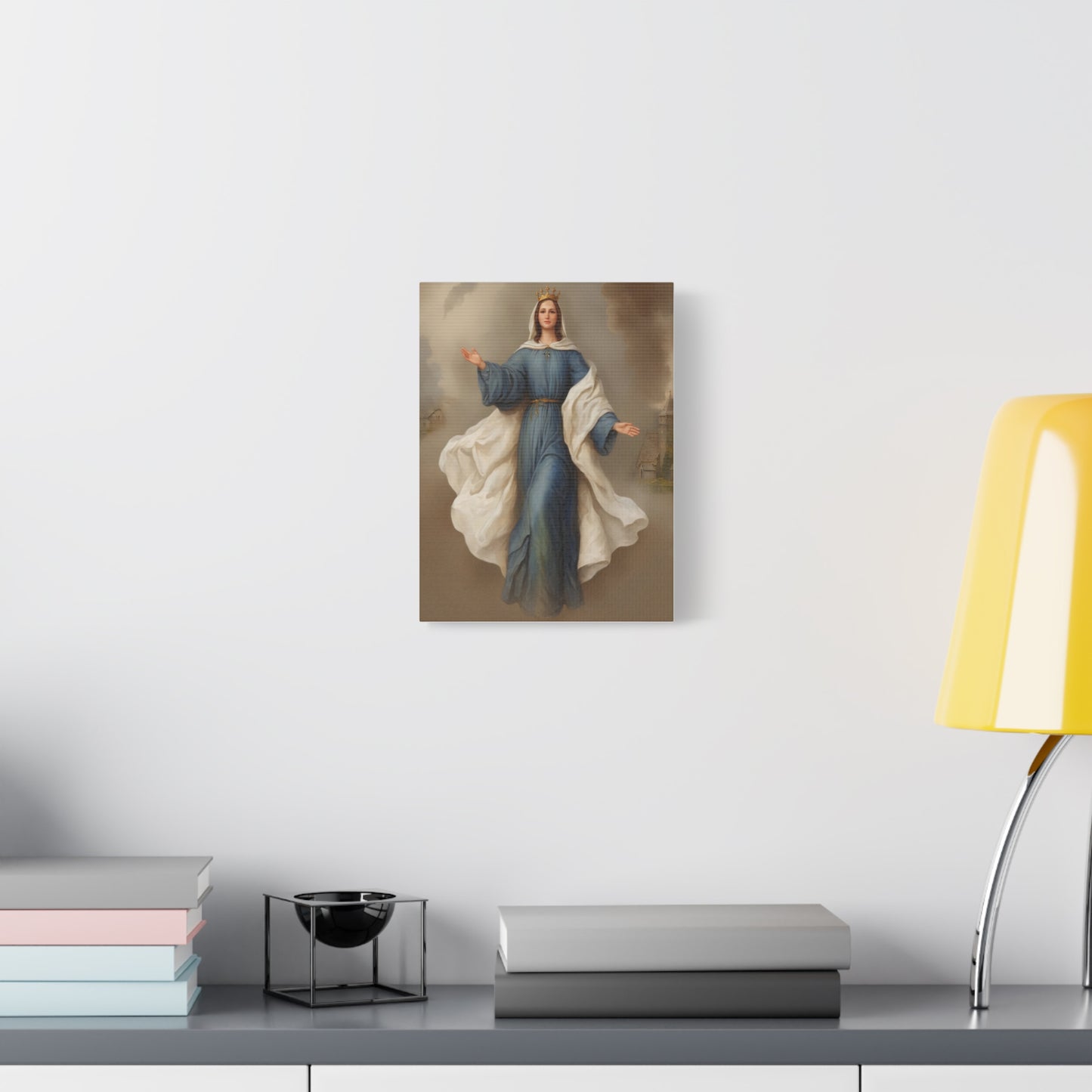 Mother Mary Our Lady of Knock Catholic Canvas Wall Art, Christian Decor