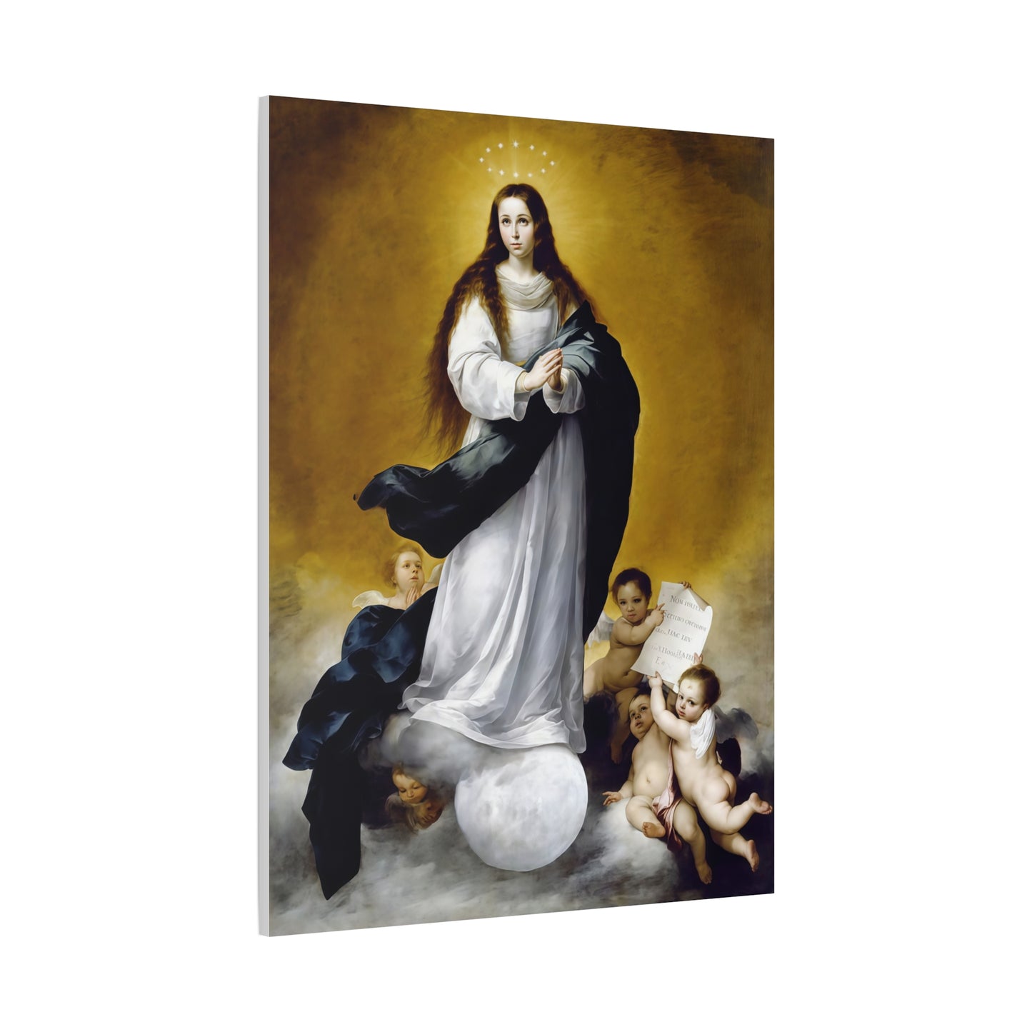 Ready To Hang - Mother Mary Immaculate Conception Catholic Canvas Wall Art, Christian Decor Ships from USA