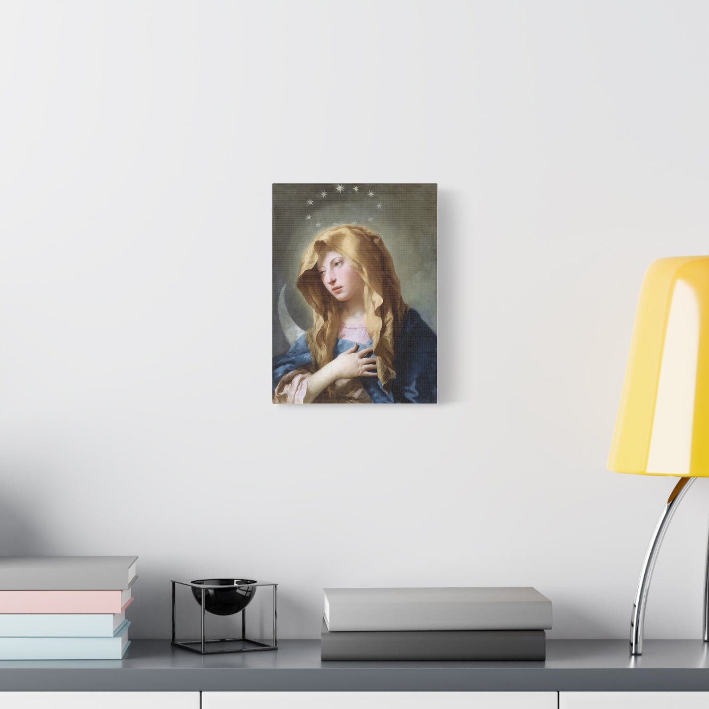Ready To Hang - Mother Mary Immaculate Conception Art Catholic Canvas Wall Art, Christian Decor
