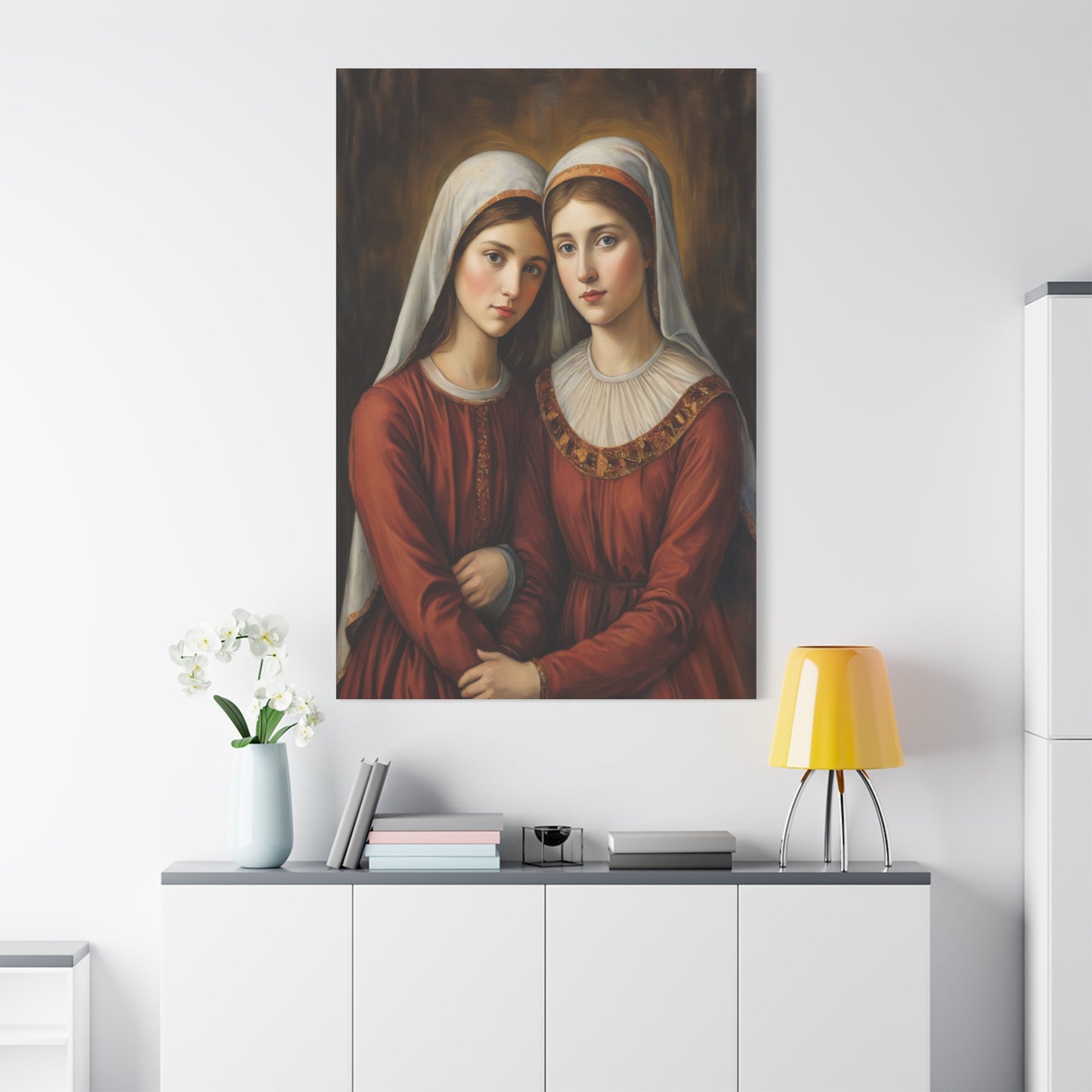 Ready to Hang - Sts. Perpetua and Felicity Catholic Canvas Wall Art, Christian Decor