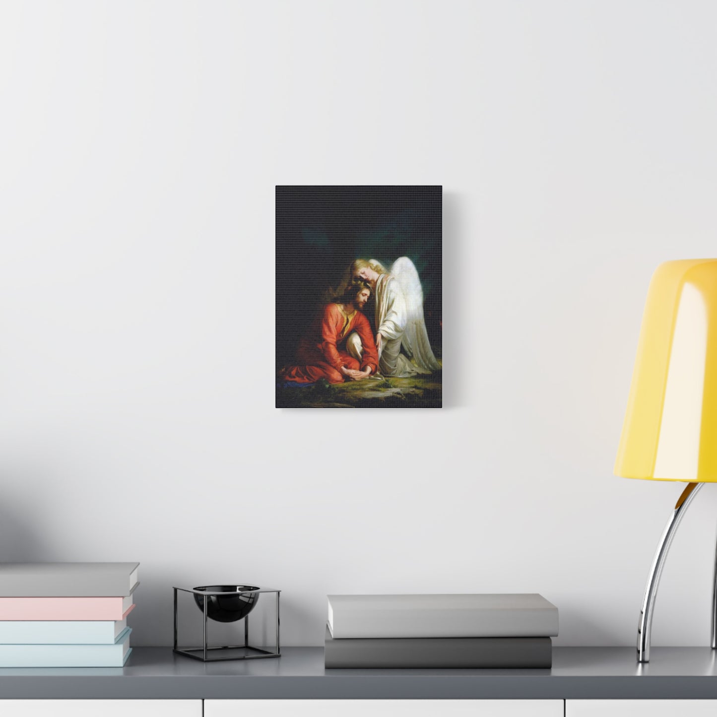 Ready To Hang - Bloch Gethsemane Jesus and Angel Praying - Agony in the Garden Catholic Canvas Wall Art, Christian Decor