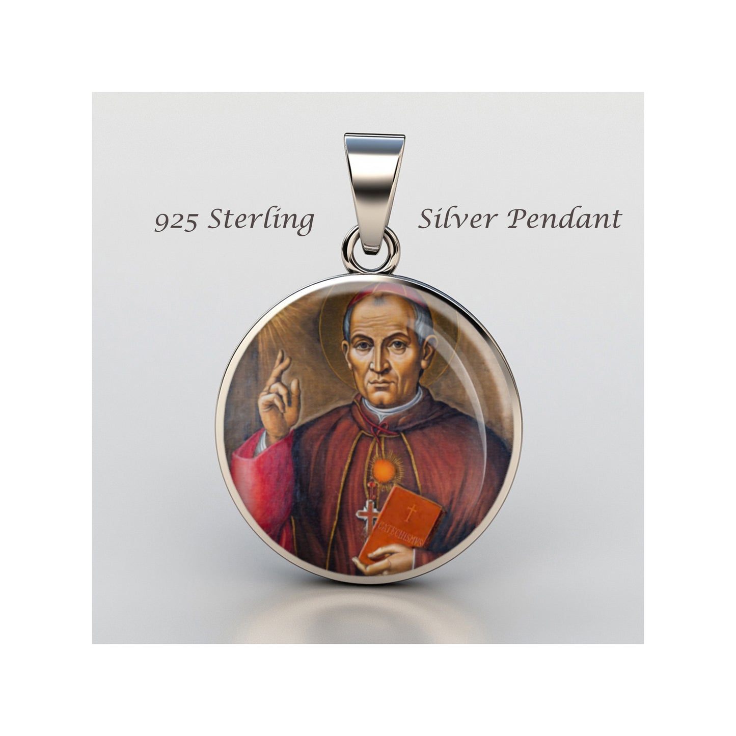 Saint Antonio Maria Claret Catholic sterling silver 925 Christian Medal Patron image 0