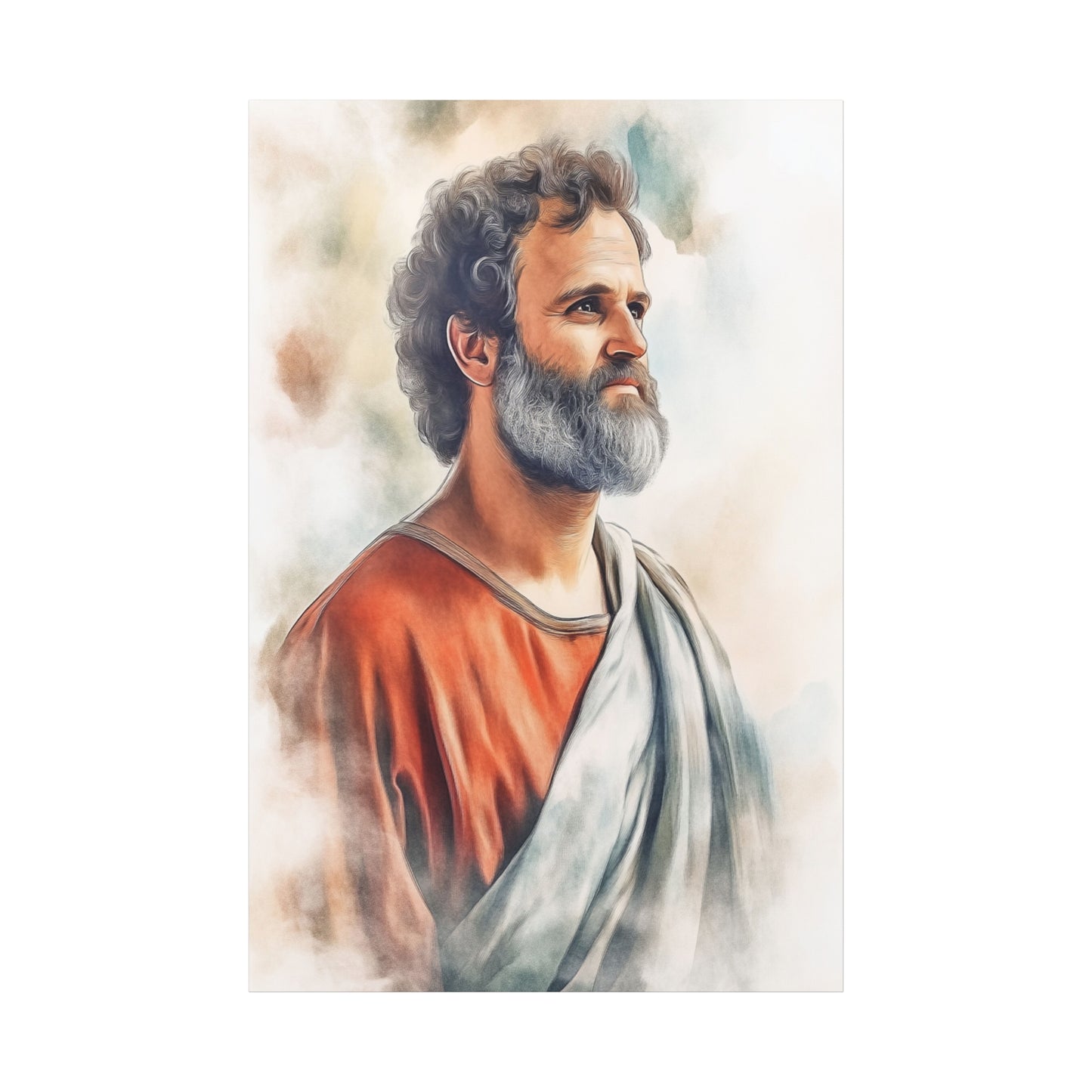 Ready to Hang - St. Paul the Apostle watercolor Catholic Canvas Wall Art, Christian Decor