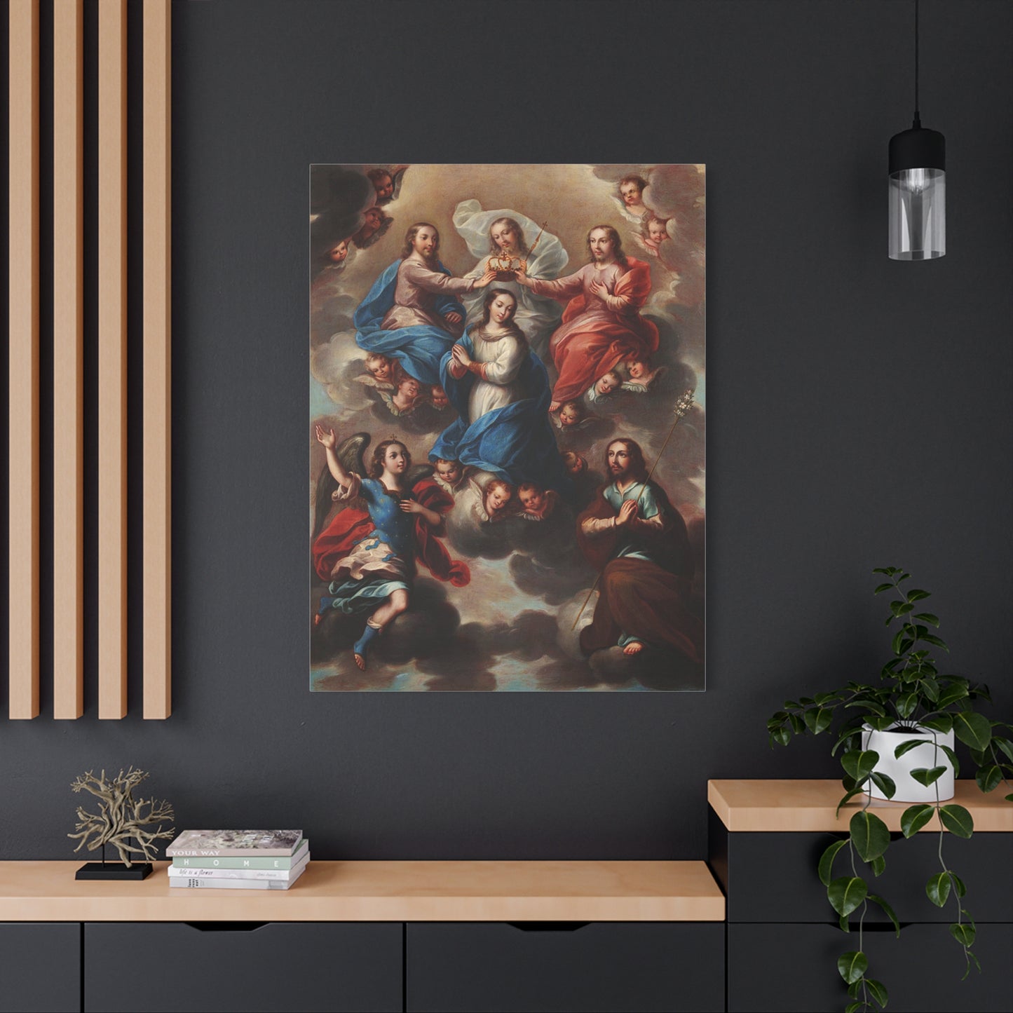 The Crowning of the Virgin Catholic HQ Print on Canvas Ready To Hang - Virgin Mary Canvas