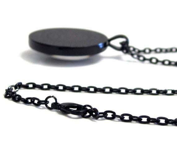Two Hearts Jesus Sacred Heart Mary Immaculate Black Necklace Catholic Medal Pendant Chain