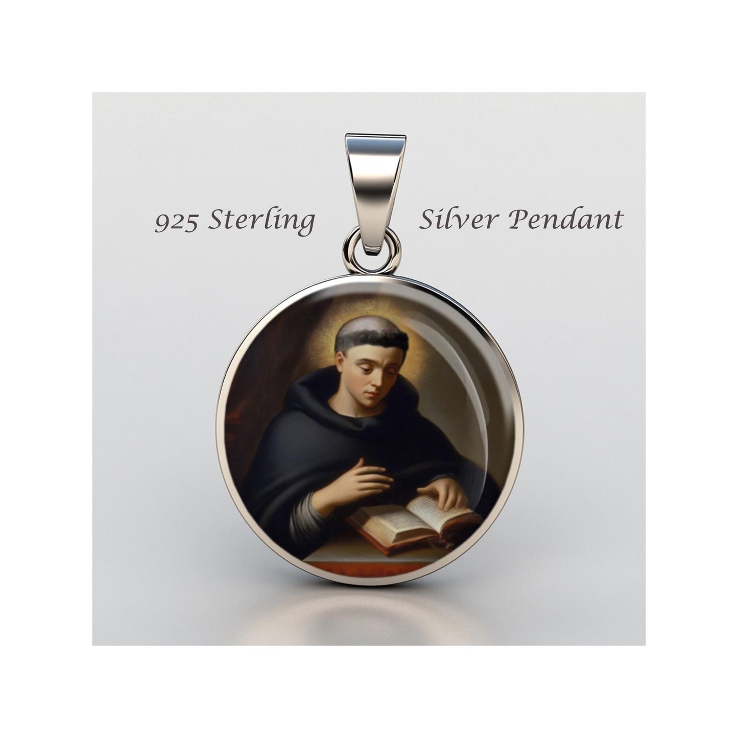 Saint Nicholas Of Tolentino Religious Devotional sterling silver 925 Christian Medal Patron
