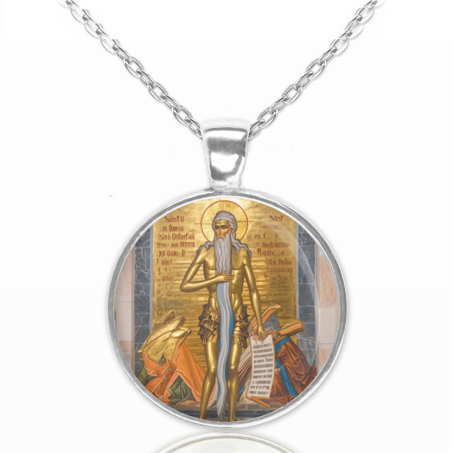 St Onuphrius Onofrio Medal Religious Necklace Jewelry