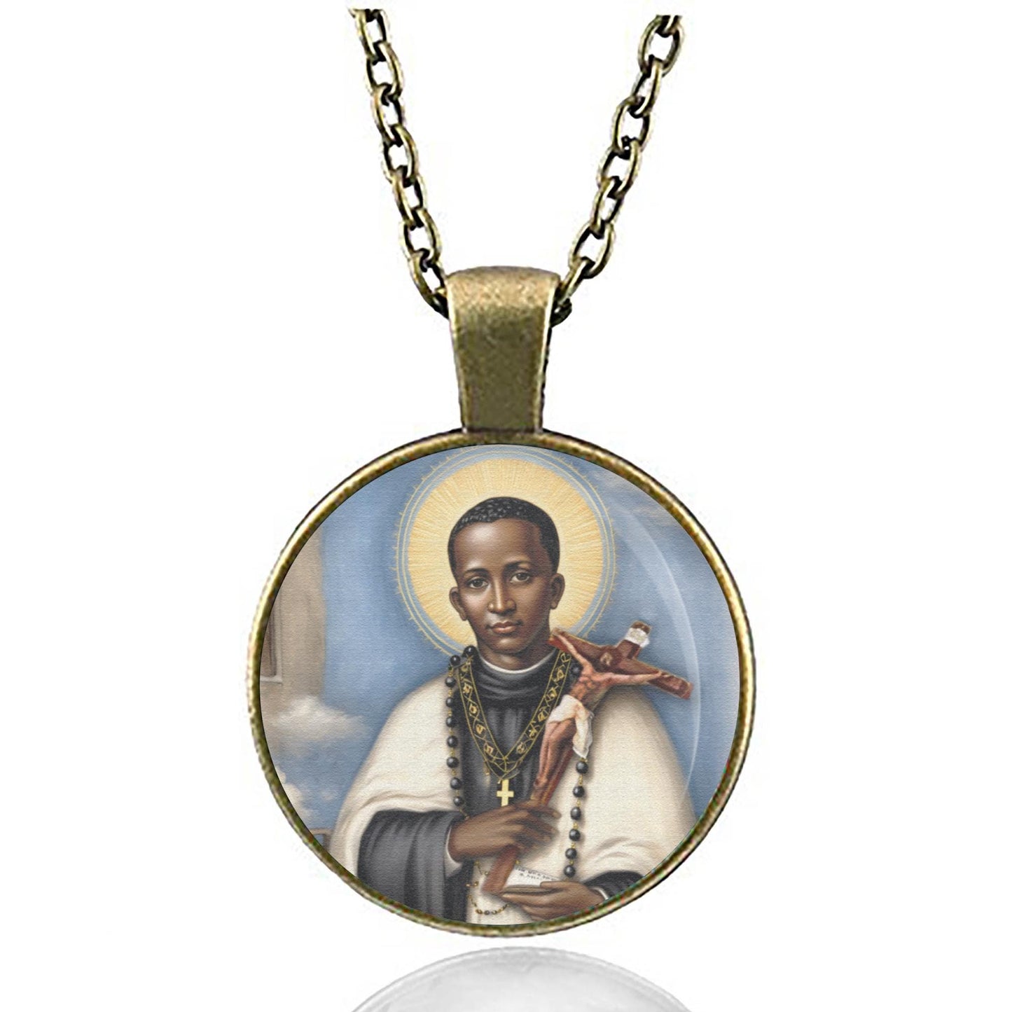 St. Martin de Porres Catholic Necklace Medal Dominican Order Brother Pendant