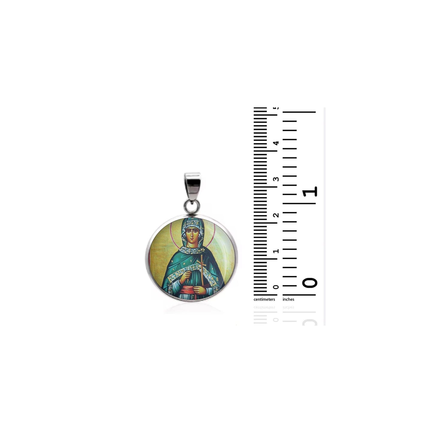 Saint Photine Religious Devotional sterling silver 925 Christian Medal Patron Pendant