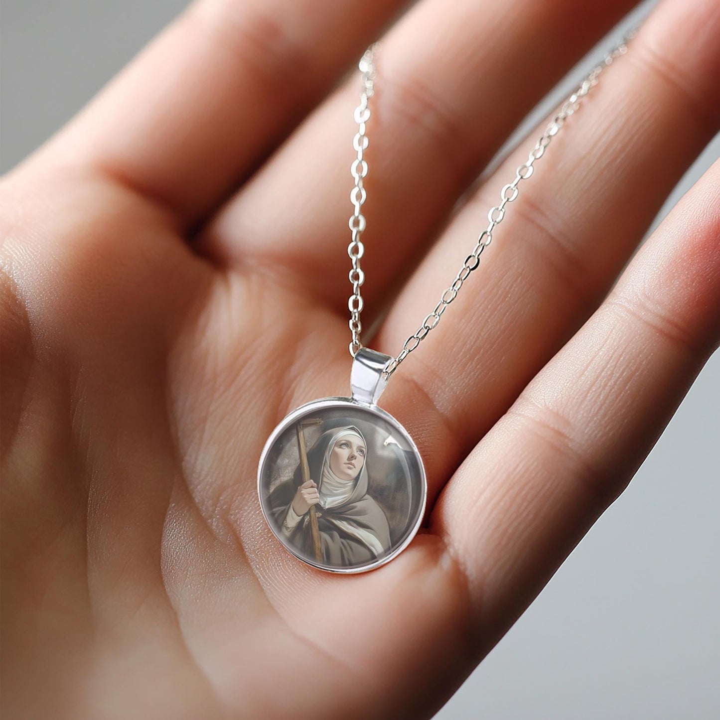 St. Teresa of Avila Saint Teresa of Jesus Catholic Necklace Medal Pendant