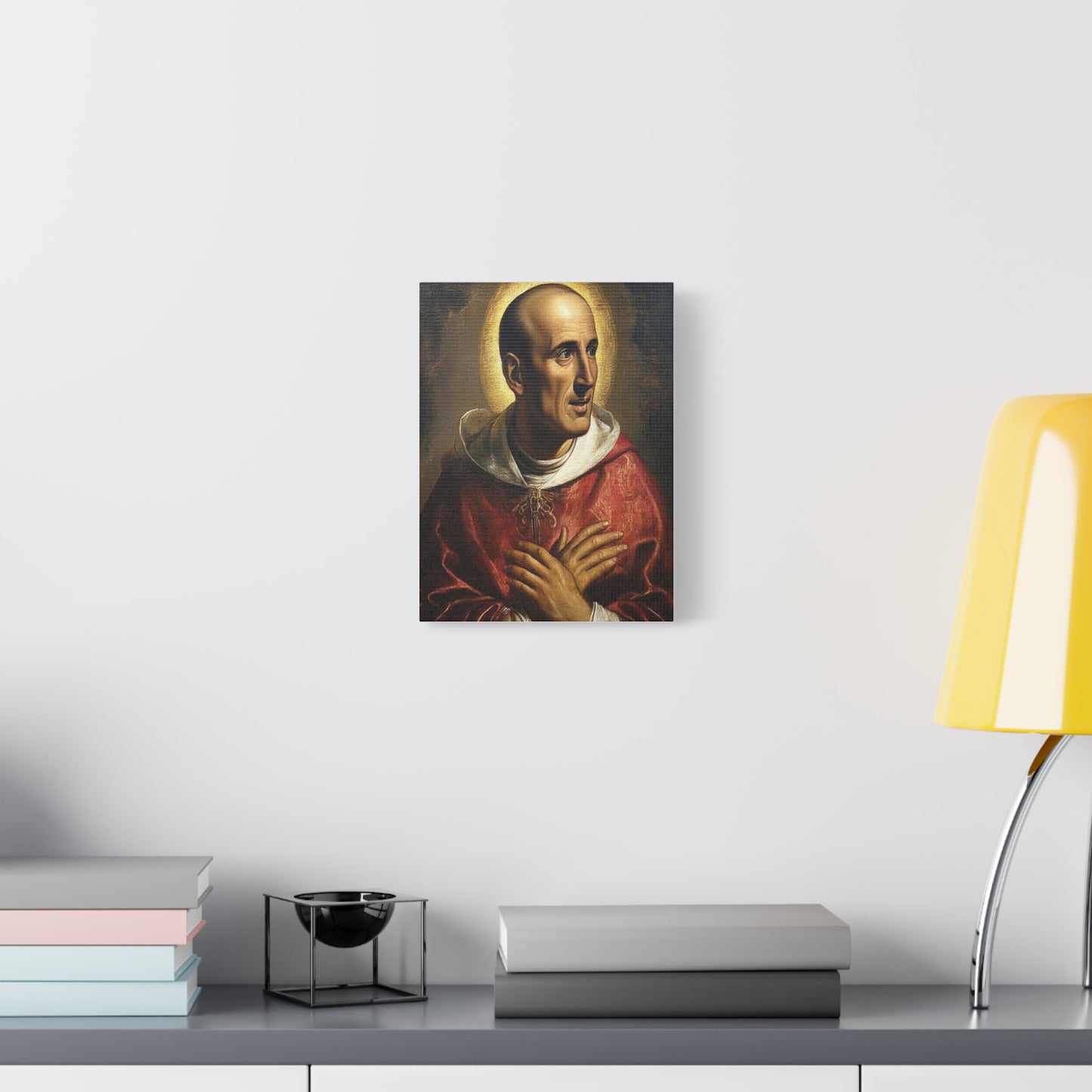 Charles Borromeo Canvas Print, Catholic Decor Wall, Gift Religious Christian