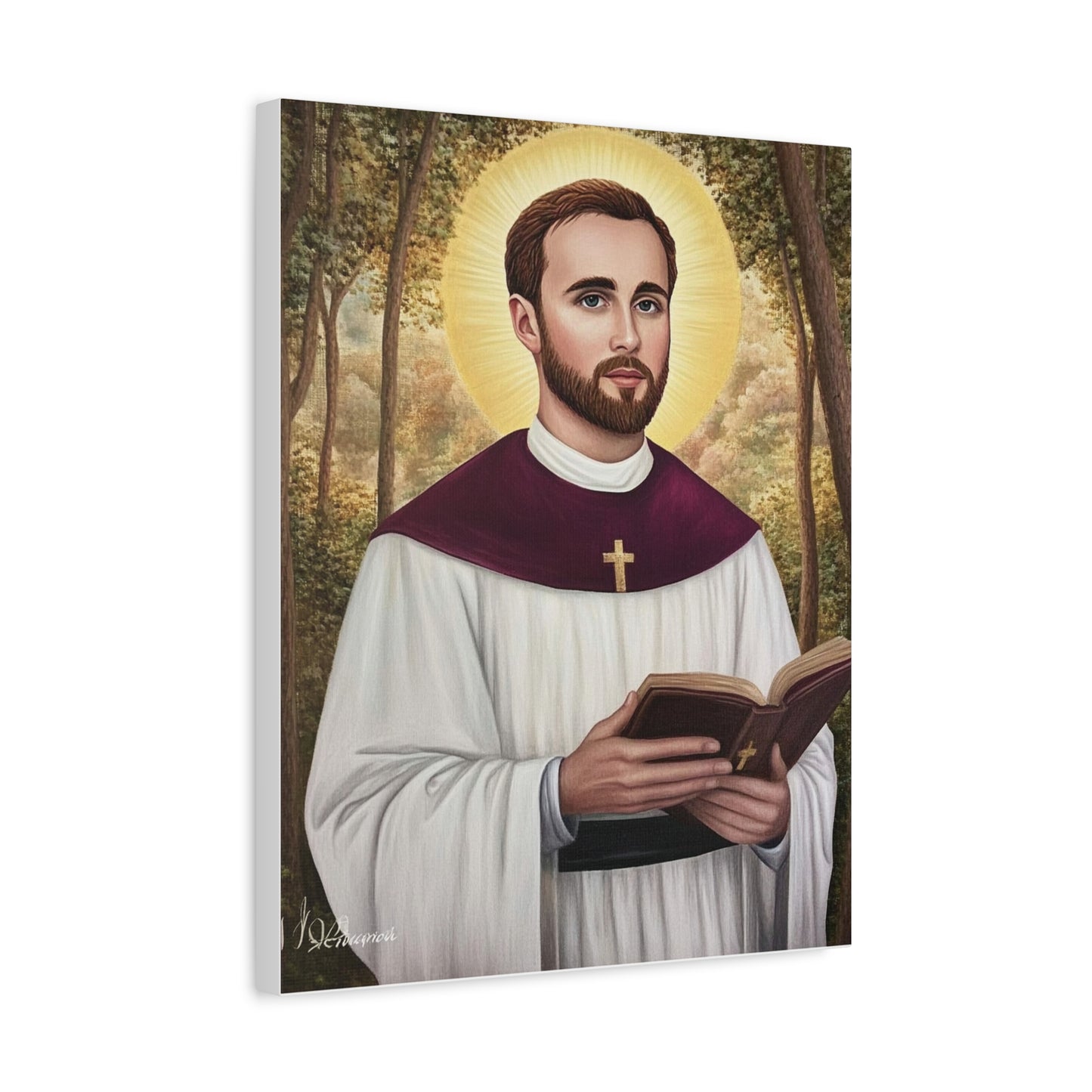 St. Gabriel Lalemant Catholic Canvas Wall Art, Christian Decor