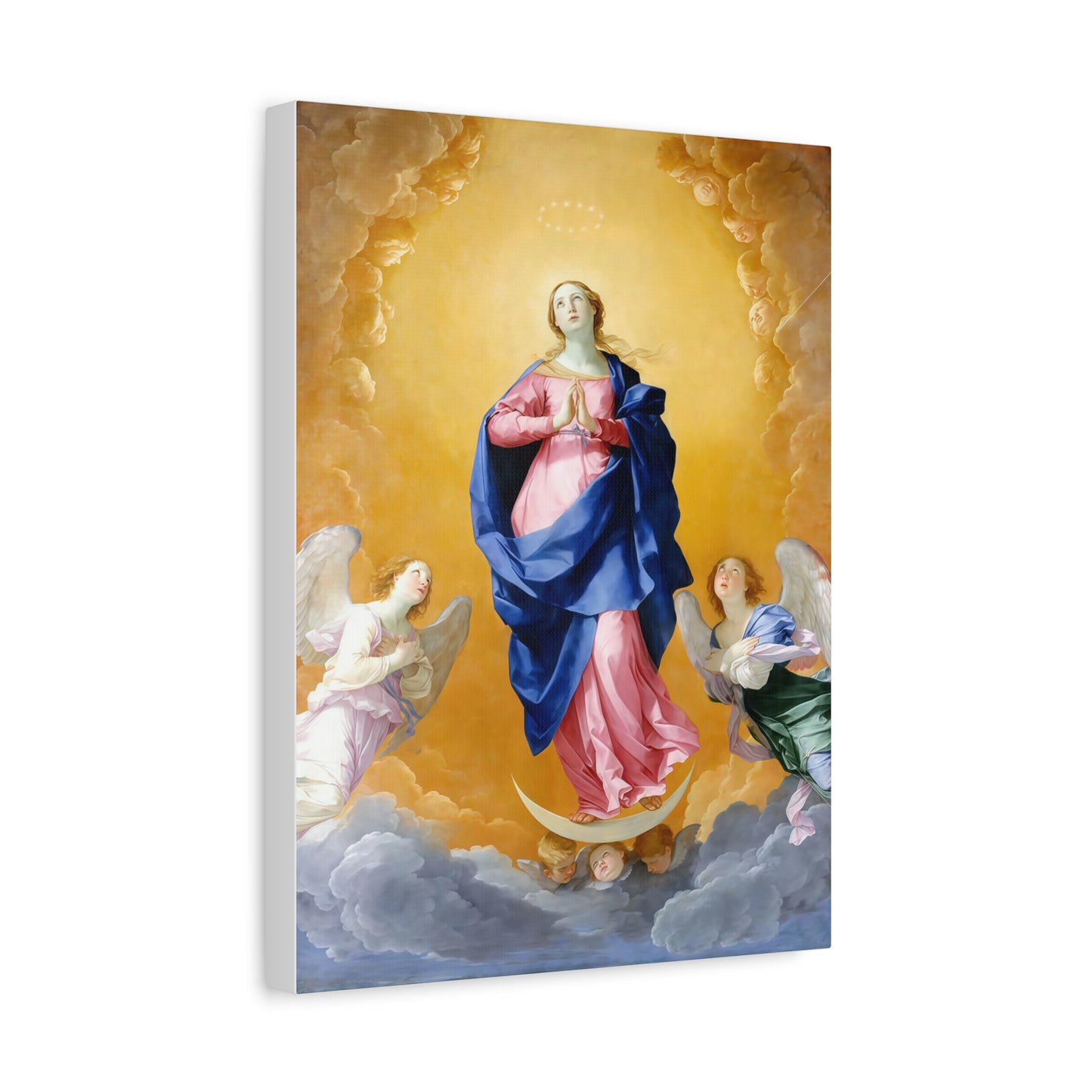 Ready To Hang - Mother Mary Immaculate Conception Our Lady Catholic Canvas Wall Art, Christian Decor