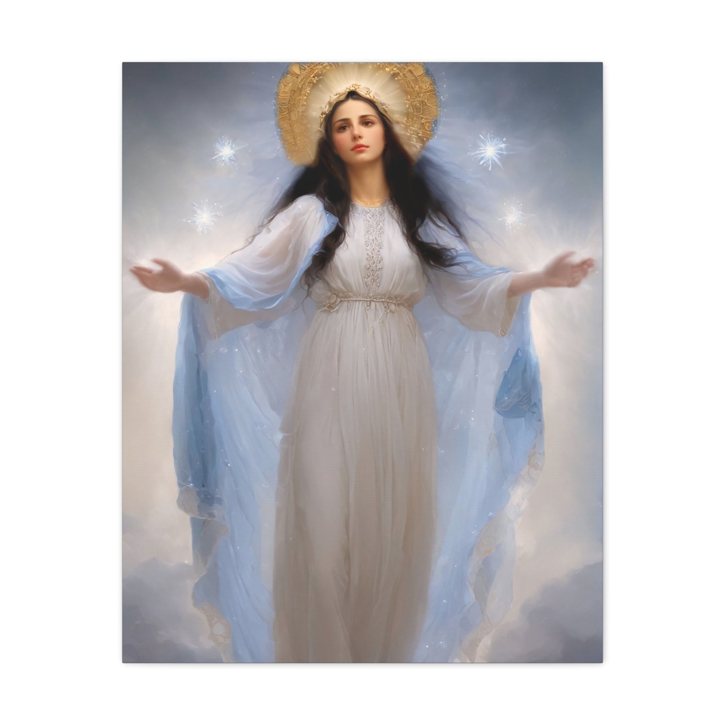 Ready to Hang - Our Lady of Stars Virgin Mary Catholic Canvas Wall Art, Christian Decor