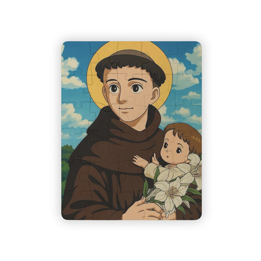 St Anthony and Baby Jesus - 30-Piece Catholic Kid Puzzle, Inspirational Game