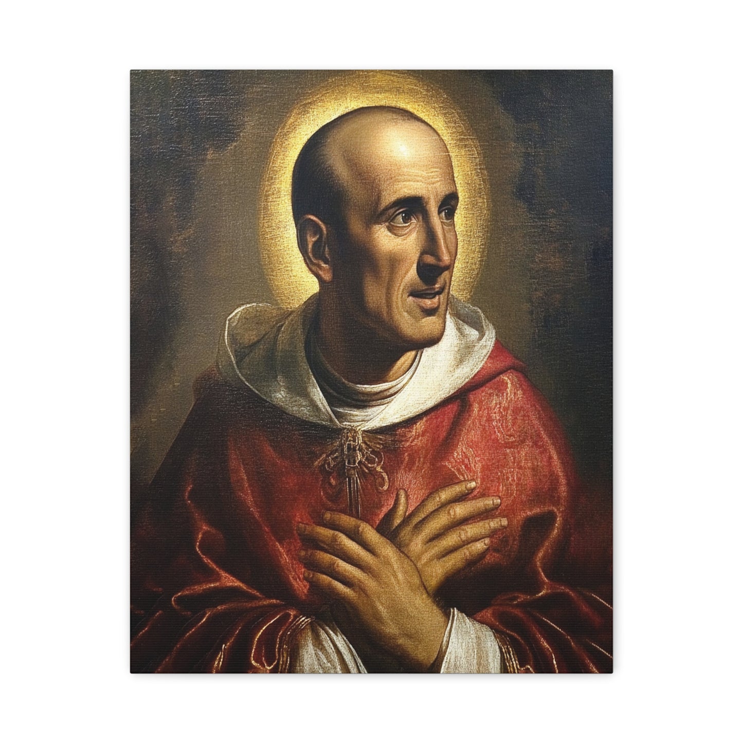 Charles Borromeo Canvas Print, Catholic Decor Wall, Gift Religious Christian