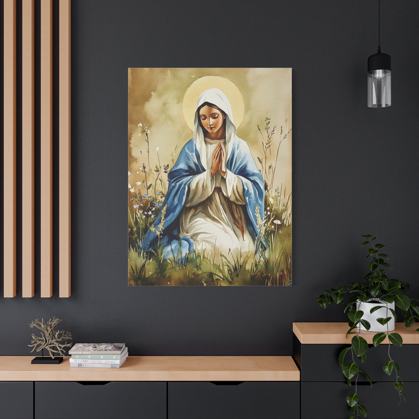 Ready to Hang - Our Lady The Most Holy Mary Catholic Canvas Wall Art, Christian Decor