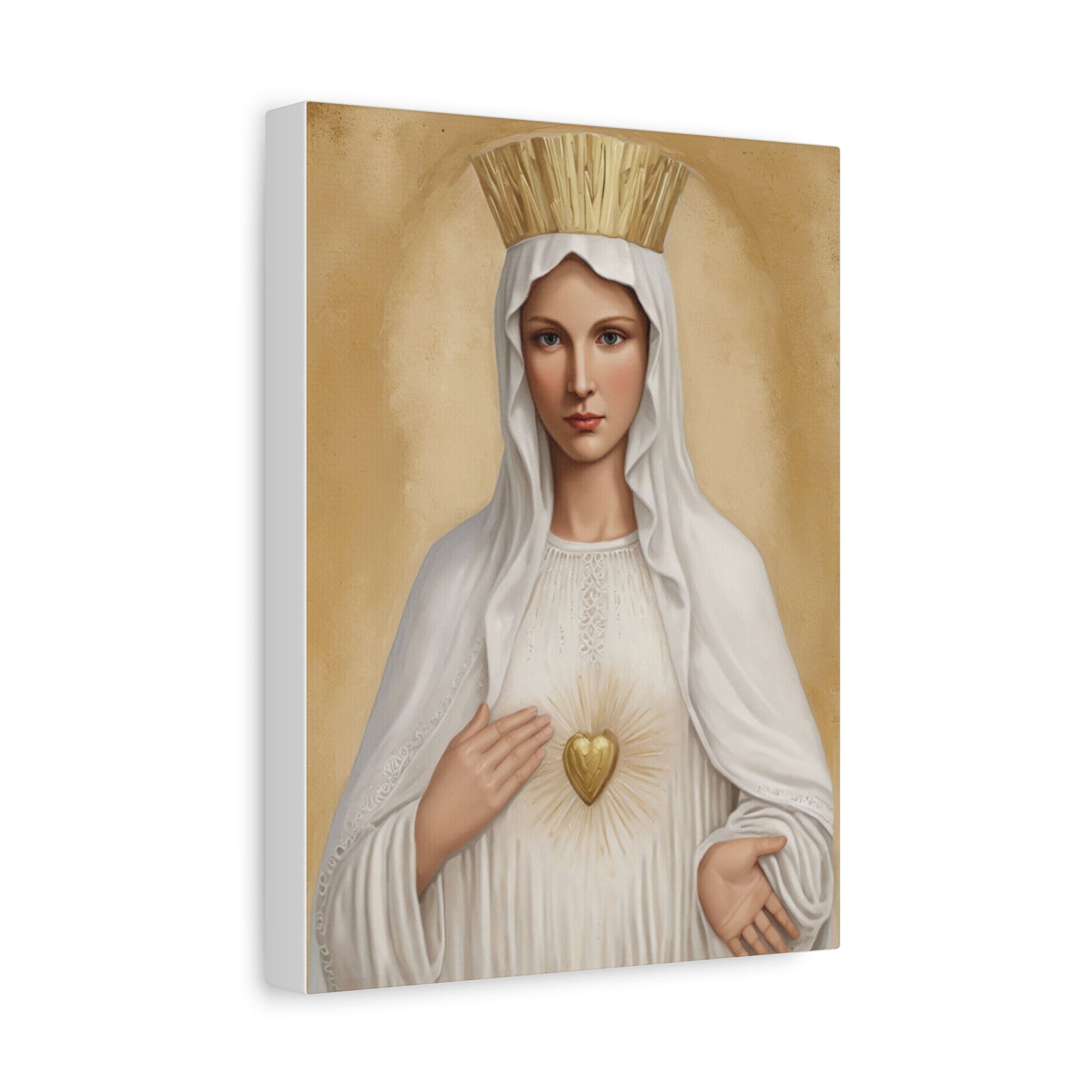 Our Lady Mother Mary Beauraing Canvas Print, Catholic Decor Wall, Gift Religious Christian