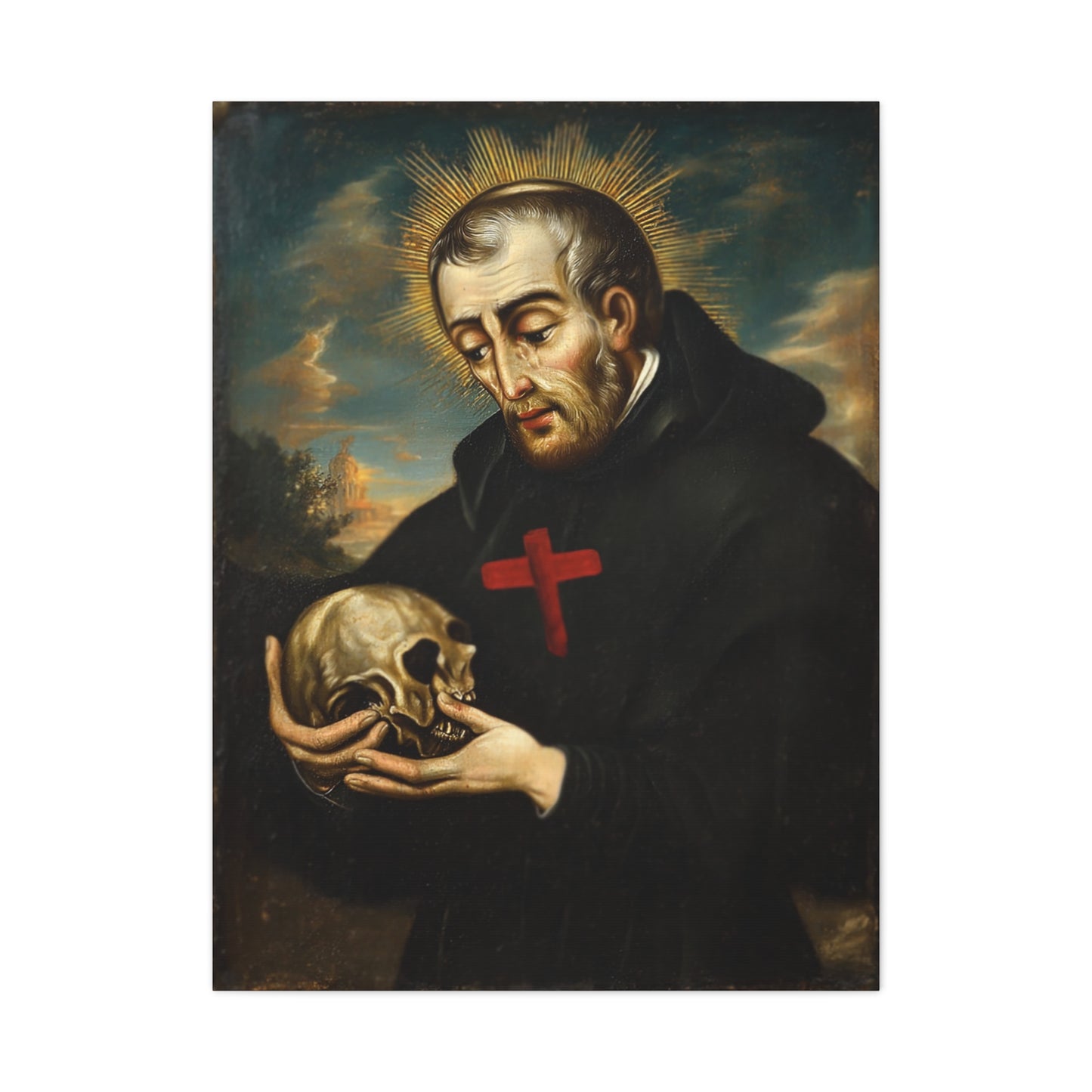 St. Camillus de Lellis Catholic Canvas Wall Art, Christian Decor