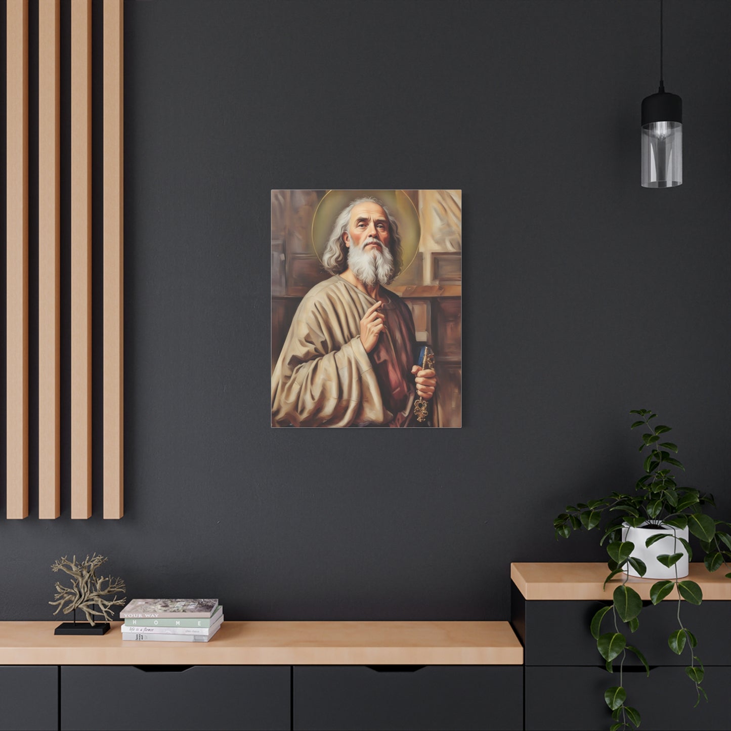 Ready to Hang - St. Peter the Apostle Catholic Canvas Wall Art, Christian Decor
