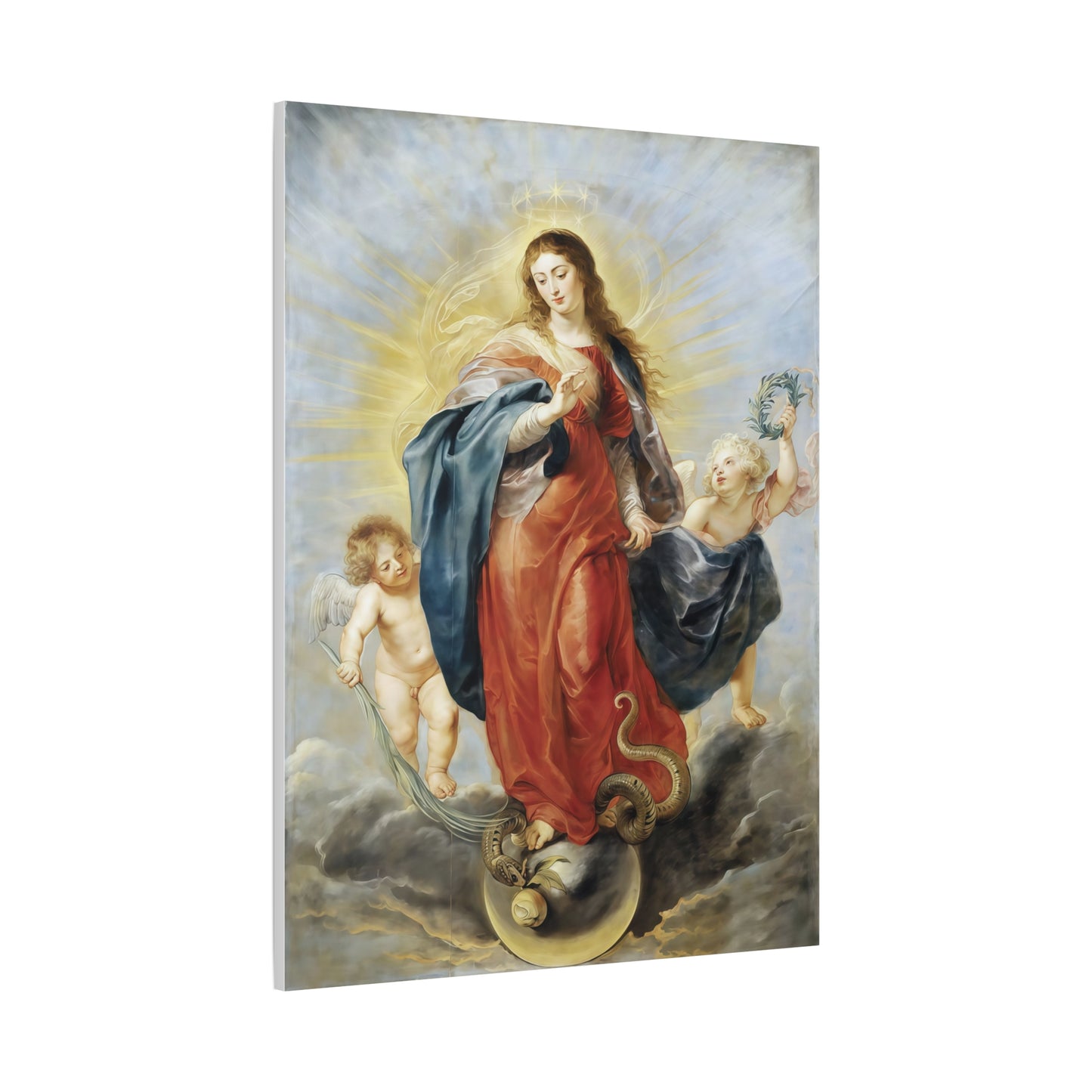 Ready To Hang - Mother Mary Immaculate Conception Catholic Canvas Wall Art, Christian Decor Our Lady