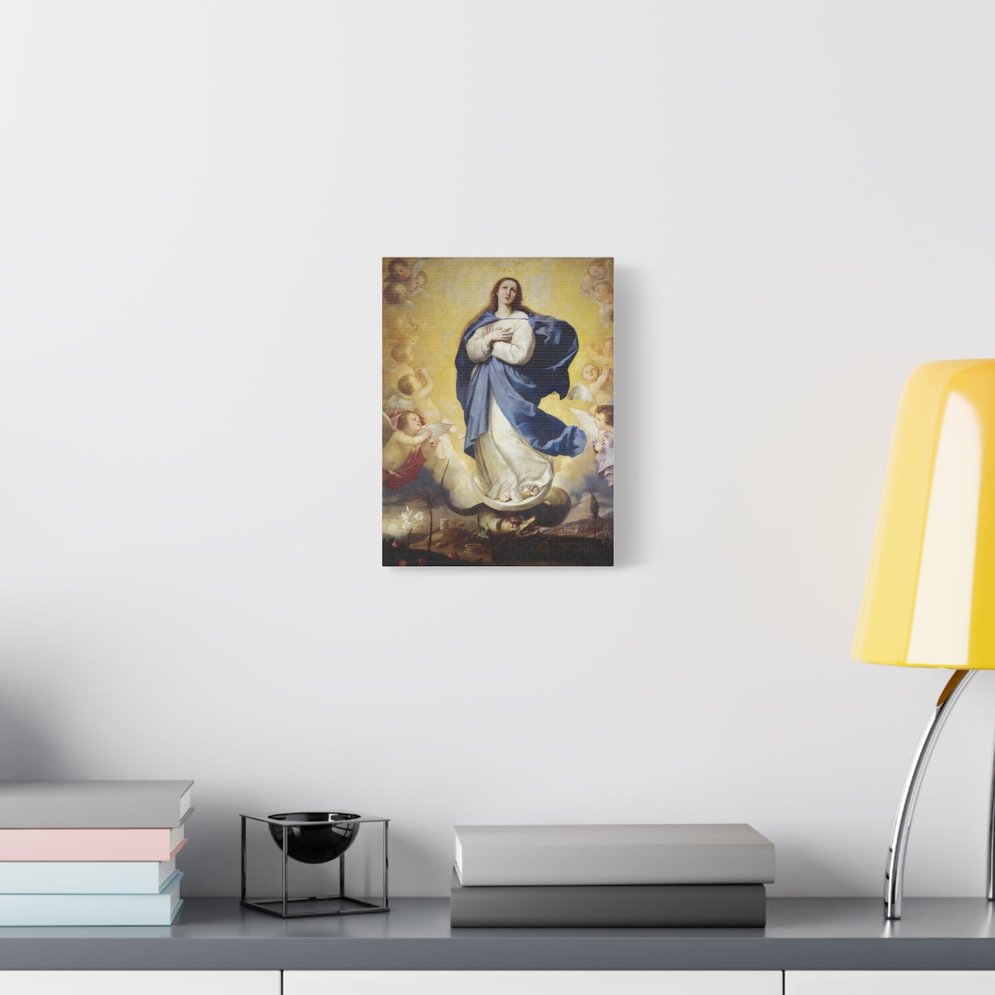 Ready to Hang - Immaculate Conception Virgin Mary Catholic Canvas Wall Art, Christian Decor